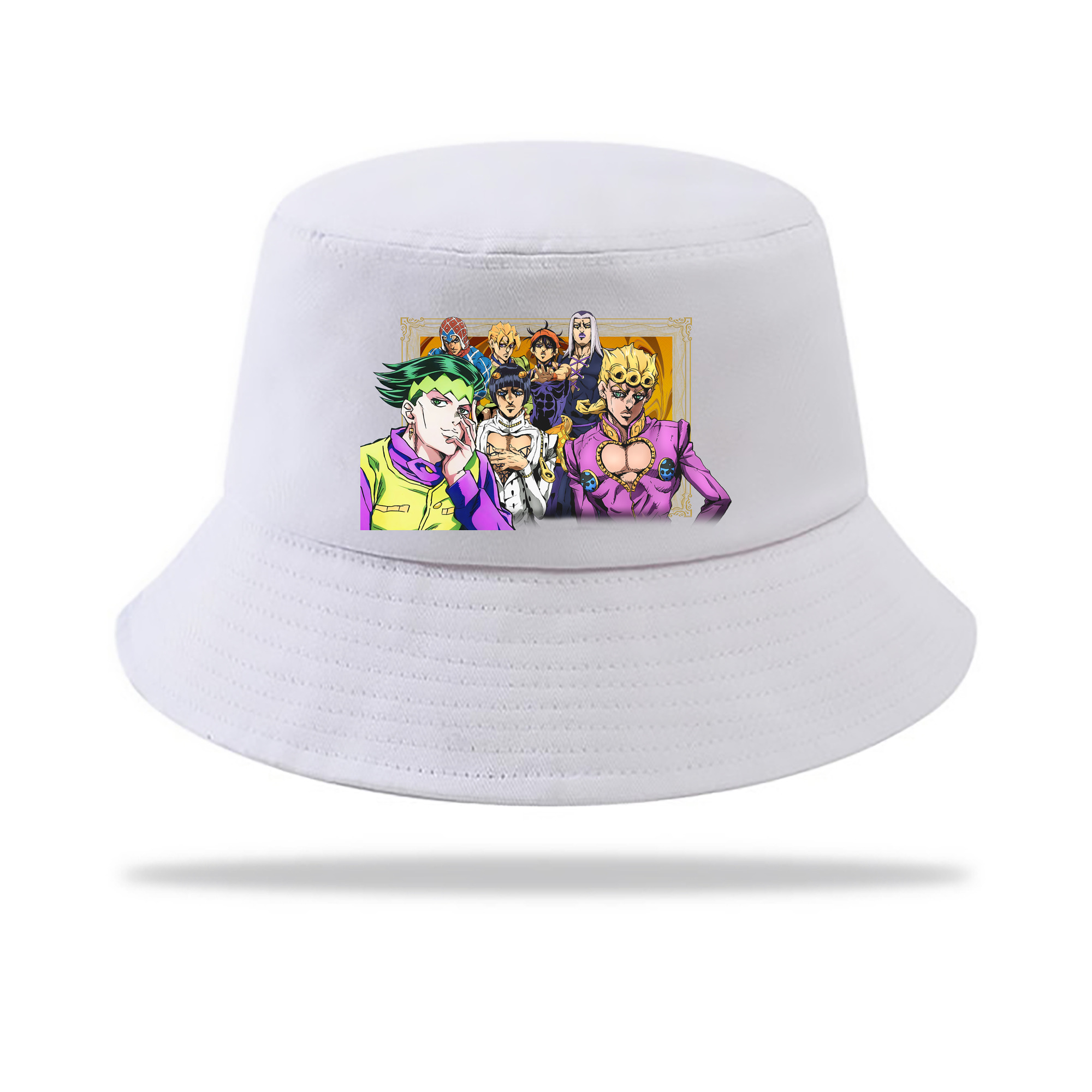 （画像用） ジョジョの奇妙な冒険 ジョルノ?ジョバァーナ JoJo's Bizarre Adventure Giorno Giovanna アウトドア日除けバケットハット