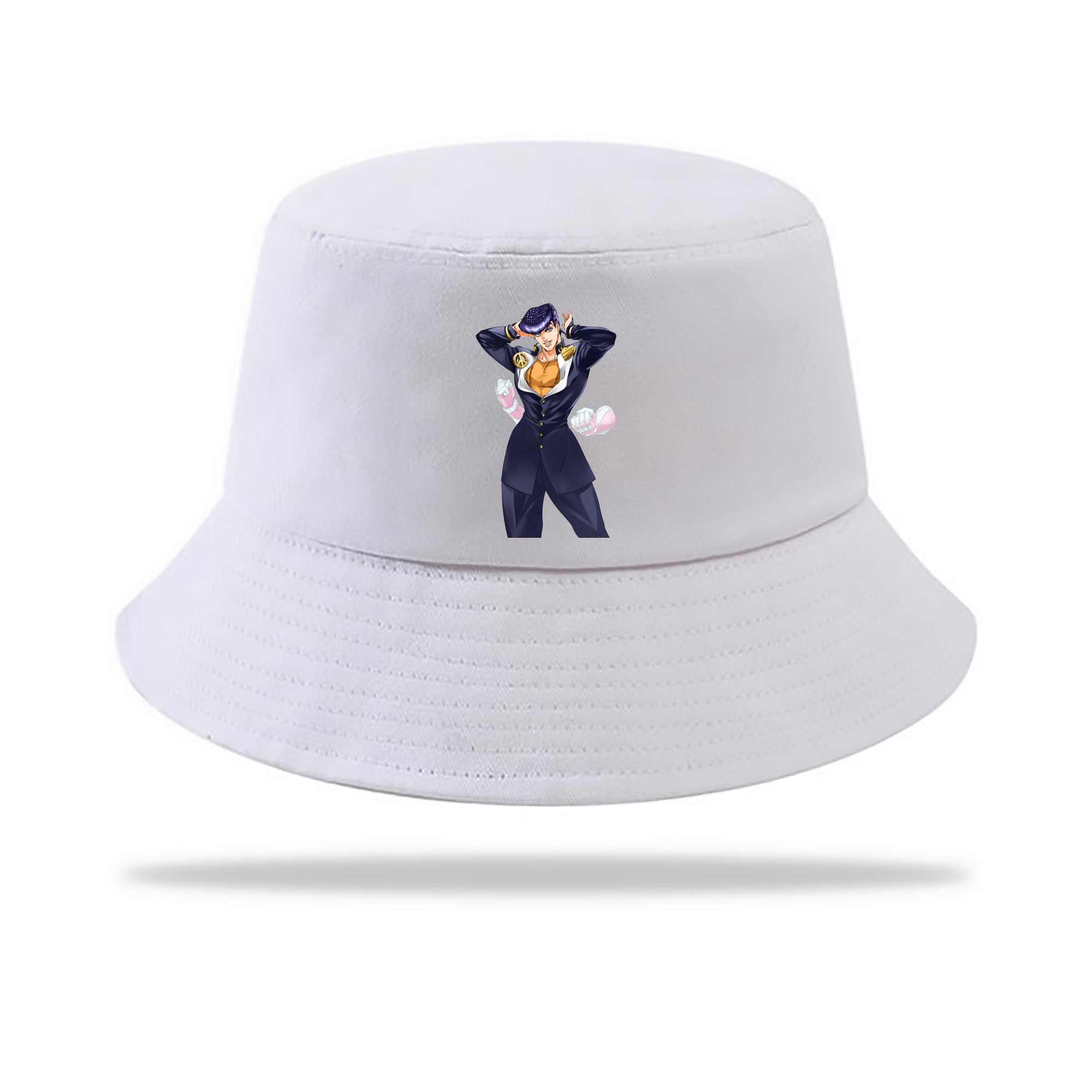 （画像用） ジョジョの奇妙な冒険 ひがしかた じょうすけ JoJo's Bizarre Adventure Higashikata Josuke アウトドア日除けバケットハット