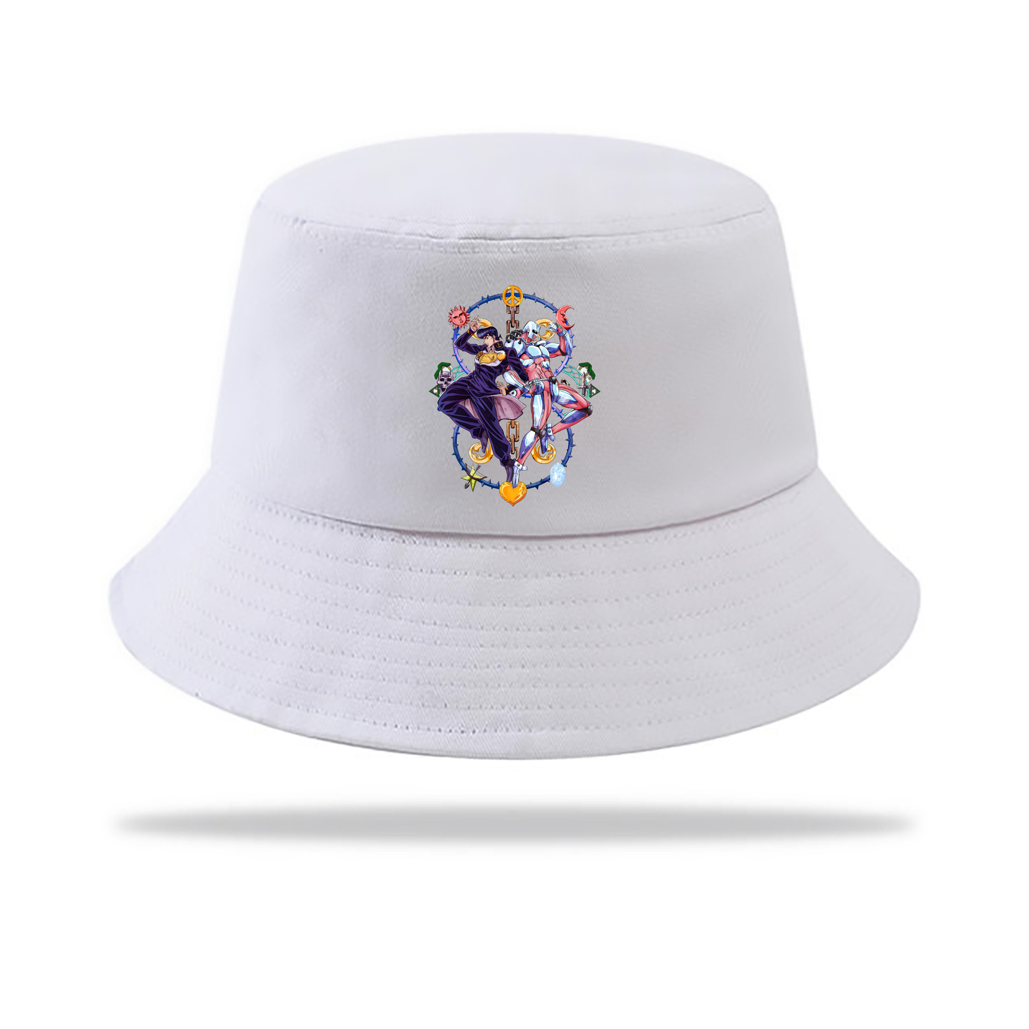 （画像用） ジョジョの奇妙な冒険 ひがしかた じょうすけ JoJo's Bizarre Adventure Higashikata Josuke アウトドア日除けバケットハット