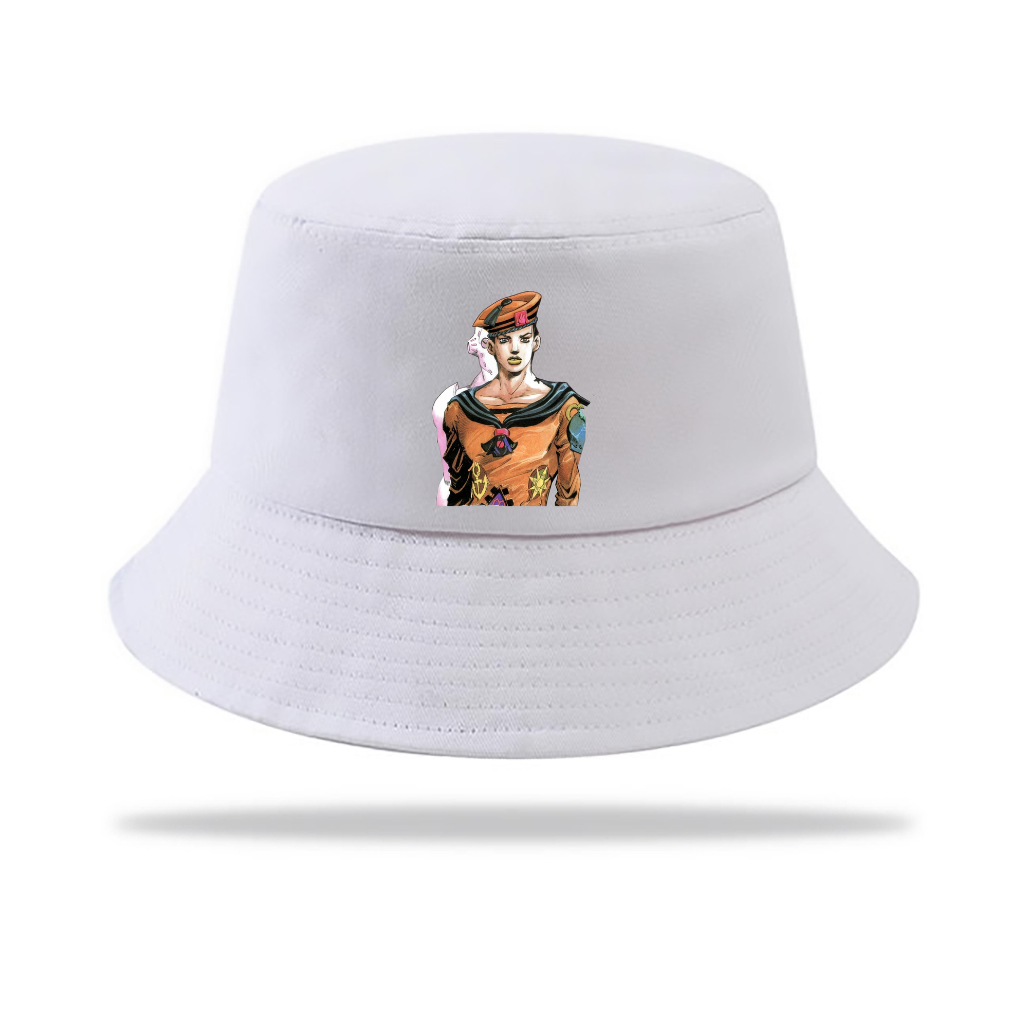 （画像用） ジョジョの奇妙な冒険 東方定助 JoJo's Bizarre Adventure Higashikata Josuke アウトドア日除けバケットハット