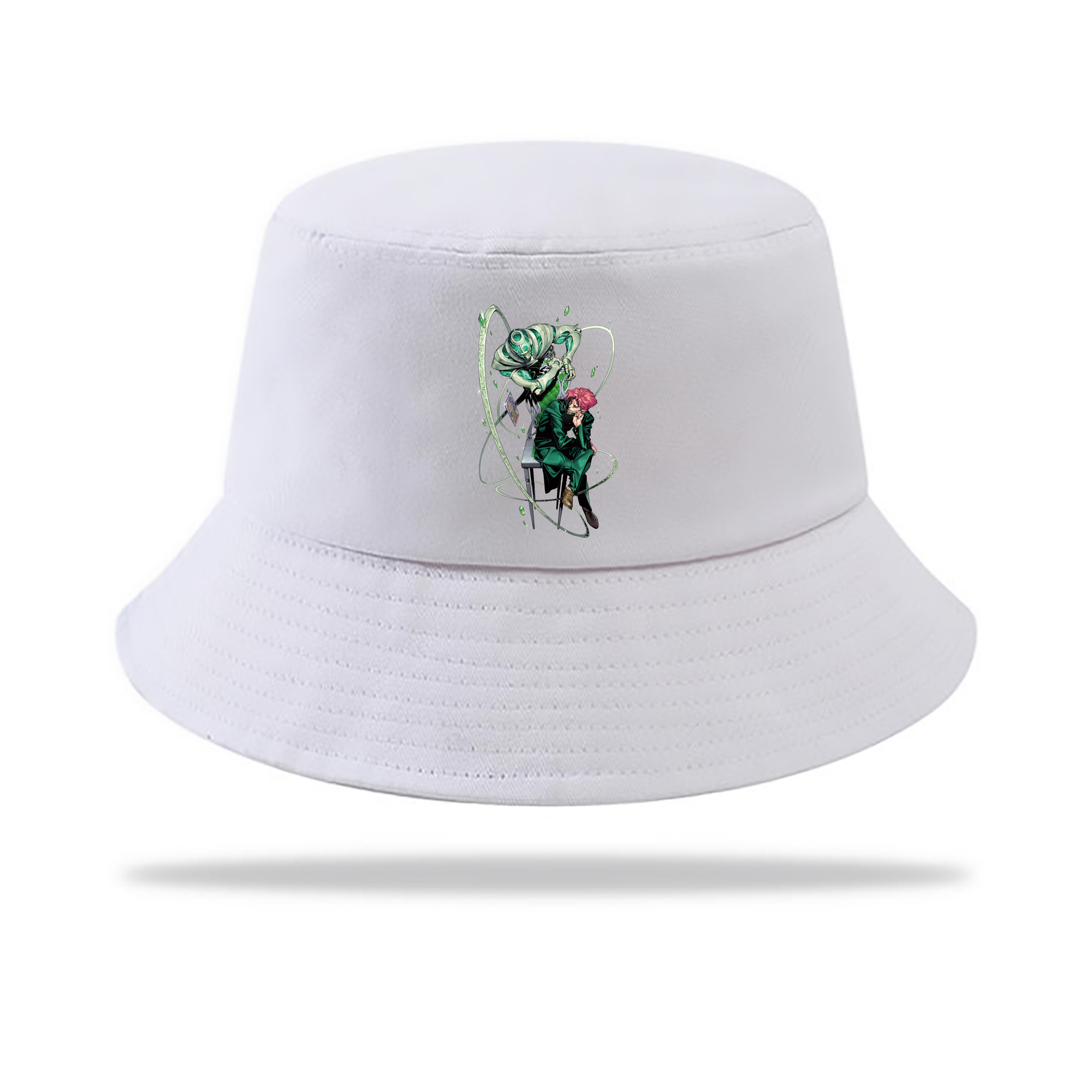 （画像用） ジョジョの奇妙な冒険 花京院 典明（かきょういん のりあき） JoJo's Bizarre Adventure Kakyoin Noriaki アウトドア日除けバケットハット