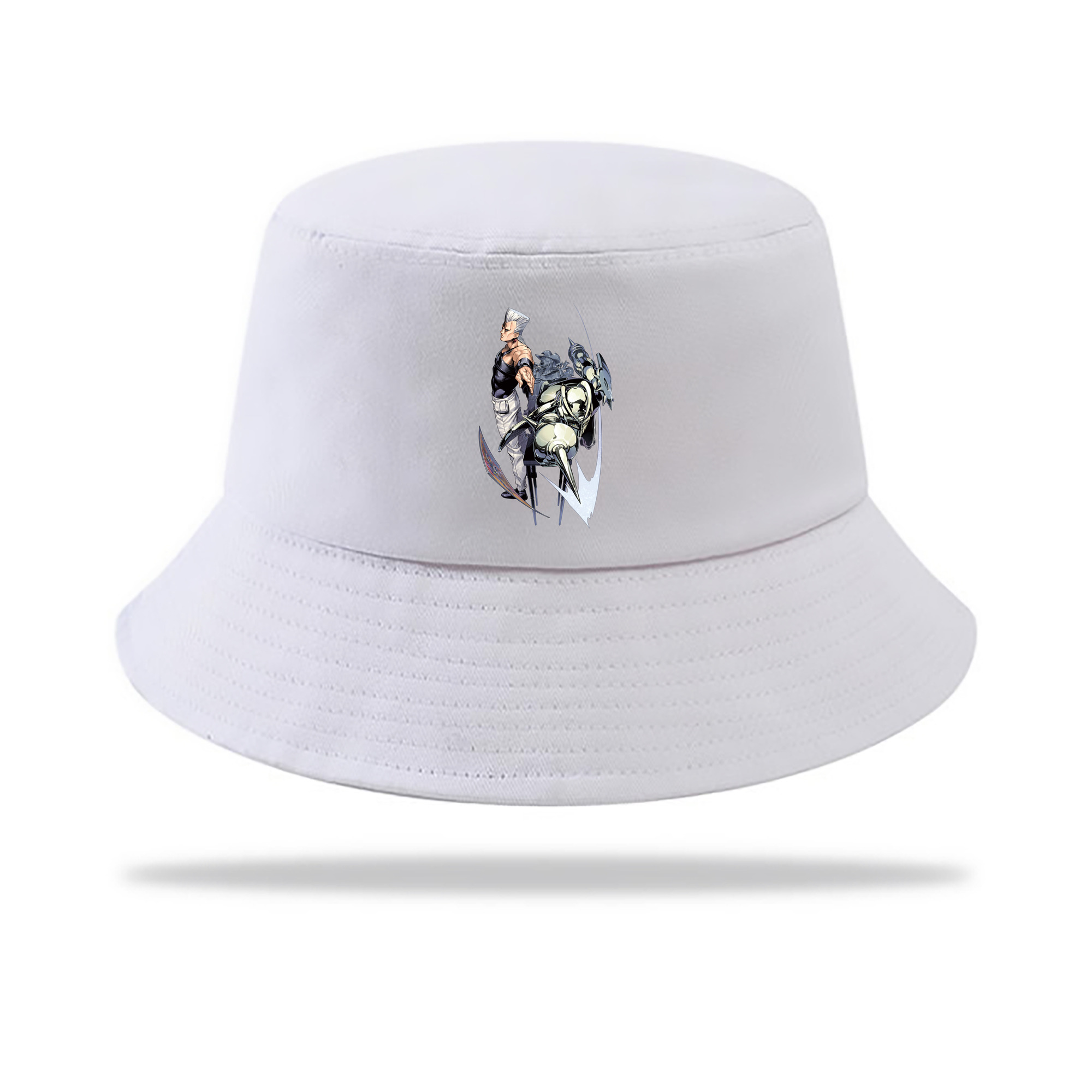 （画像用） ジョジョの奇妙な冒険 ジャン＝ピエール?ポルナレフ JoJo's Bizarre Adventure Jan Pierre Polnareff アウトドア日除けバケットハット