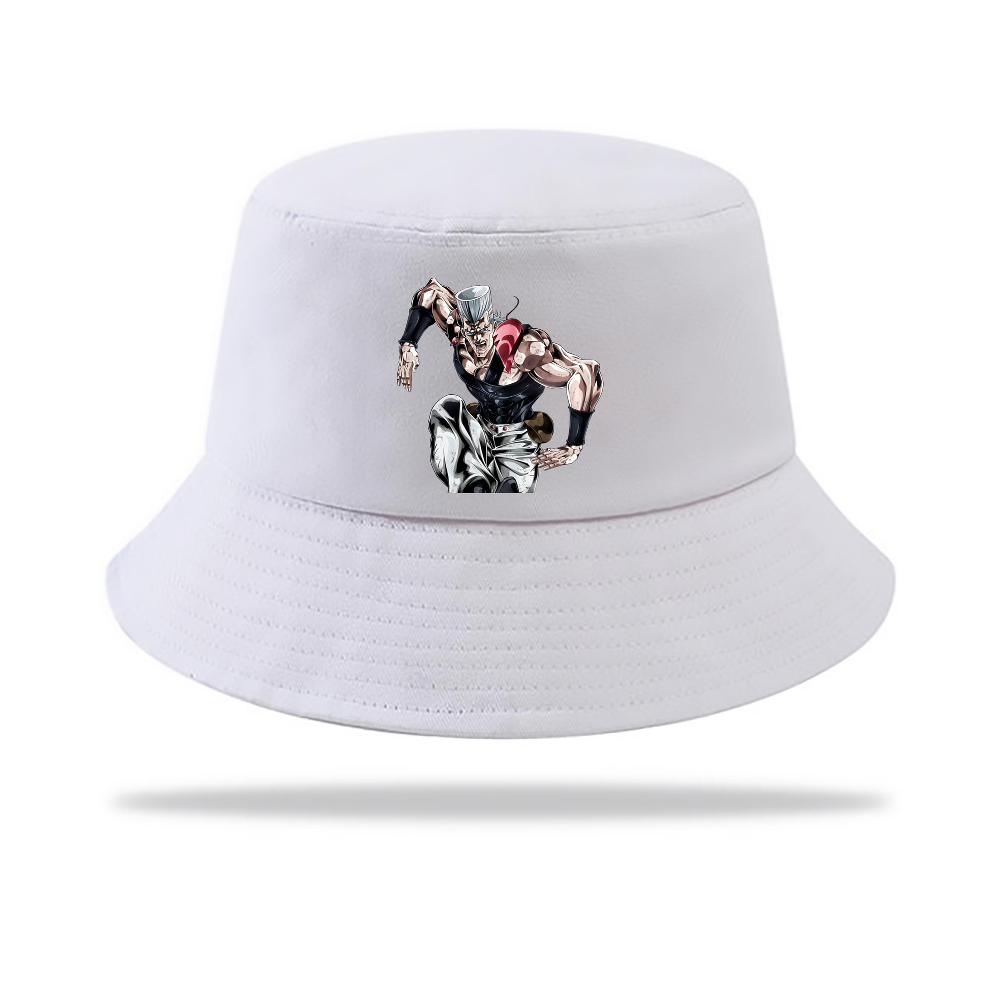 （画像用） ジョジョの奇妙な冒険 ジャン＝ピエール?ポルナレフ JoJo's Bizarre Adventure Jan Pierre Polnareff アウトドア日除けバケットハット