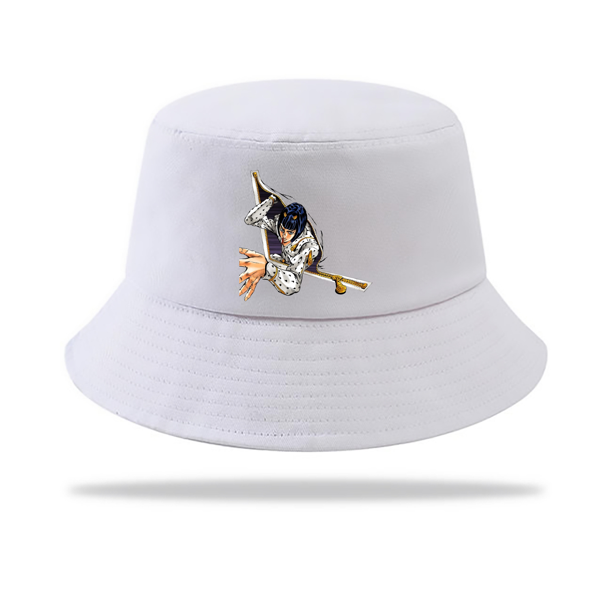 （画像用） ジョジョの奇妙な冒険 ブローノ?ブチャラティ JoJo's Bizarre Adventure Bruno Bucciarati アウトドア日除けバケットハット