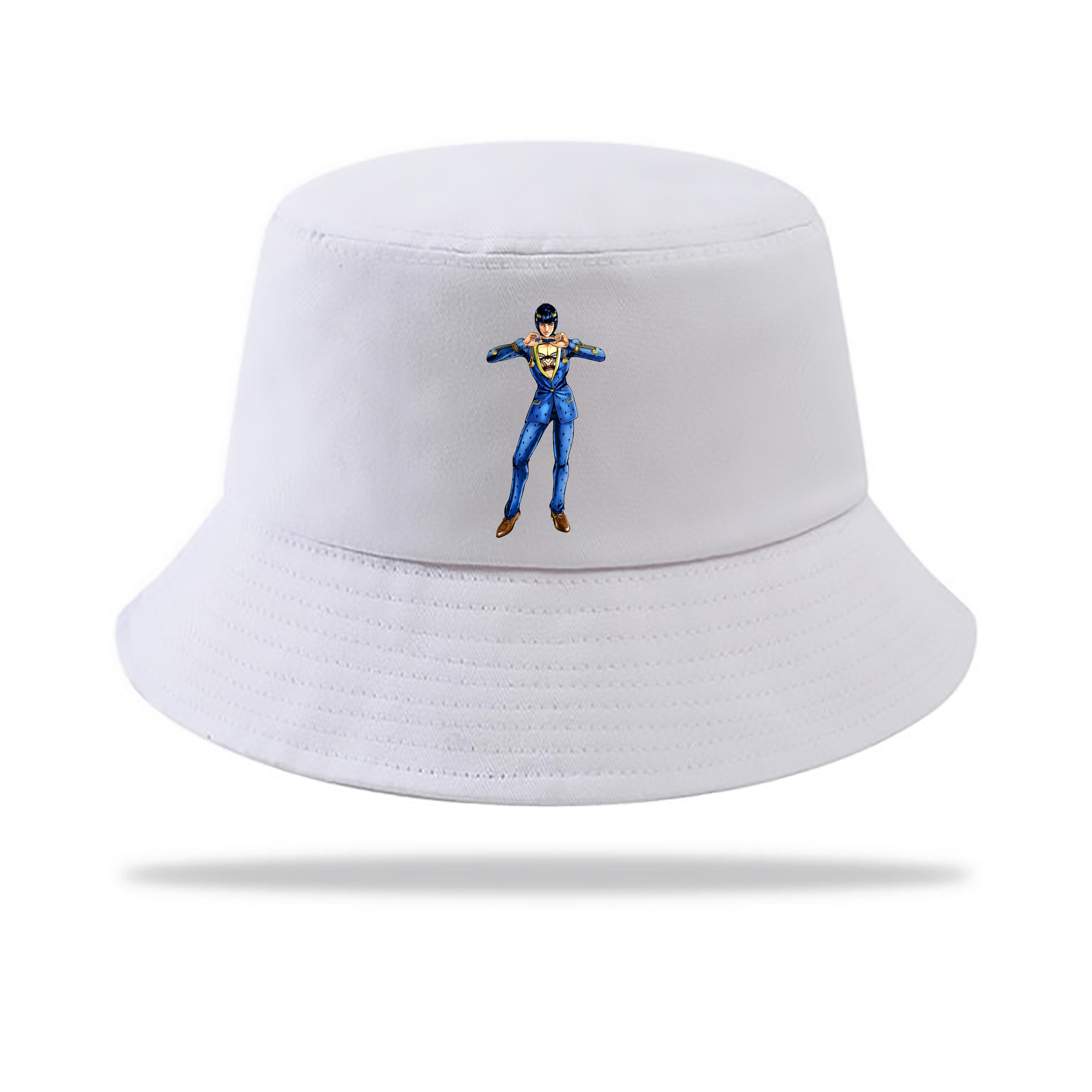 （画像用） ジョジョの奇妙な冒険 ブローノ?ブチャラティ JoJo's Bizarre Adventure Bruno Bucciarati アウトドア日除けバケットハット