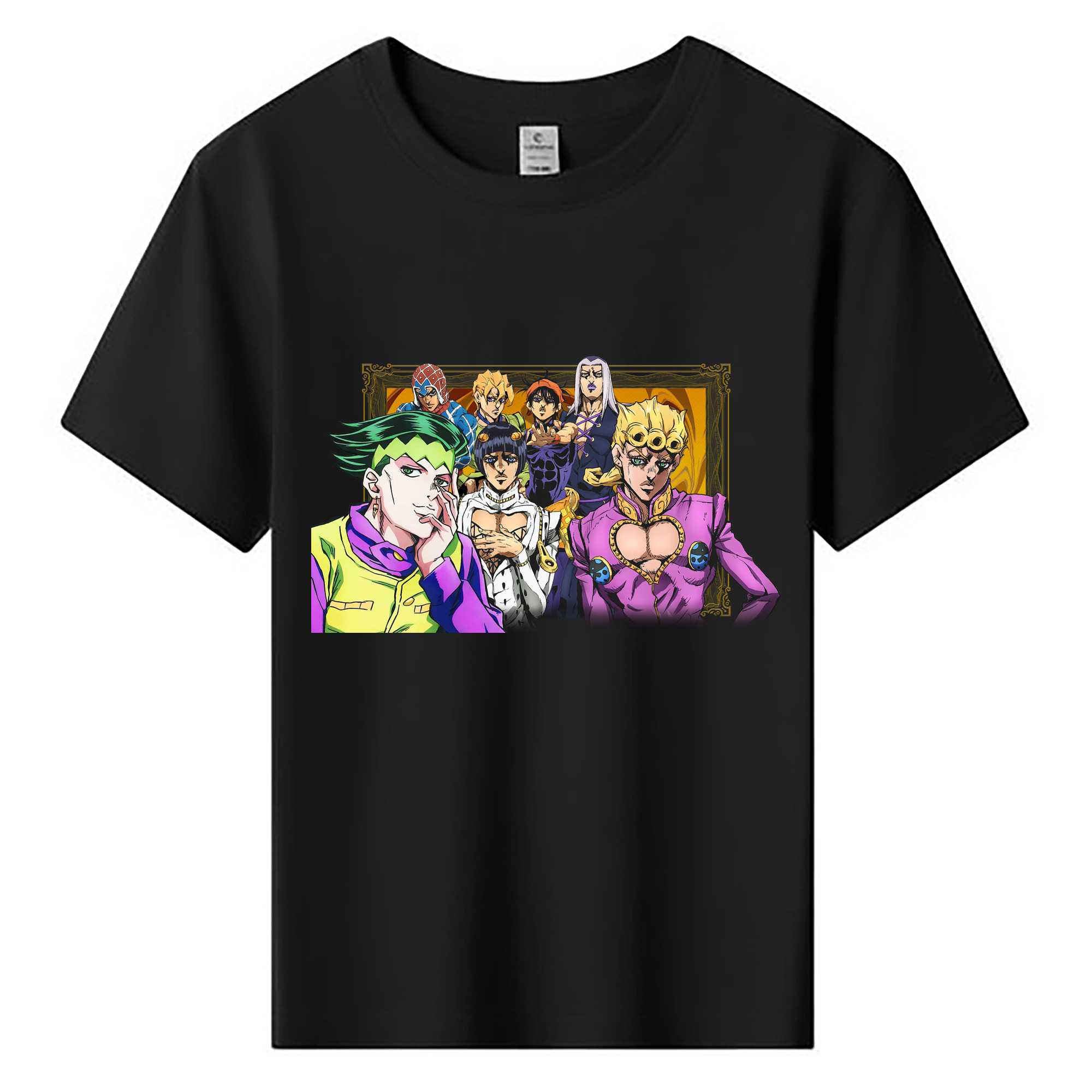 （画像用） ジョジョの奇妙な冒険 ジョルノ?ジョバァーナ JoJo's Bizarre Adventure Giorno Giovanna 綿100％キッズTシャツ（フロントプリント）