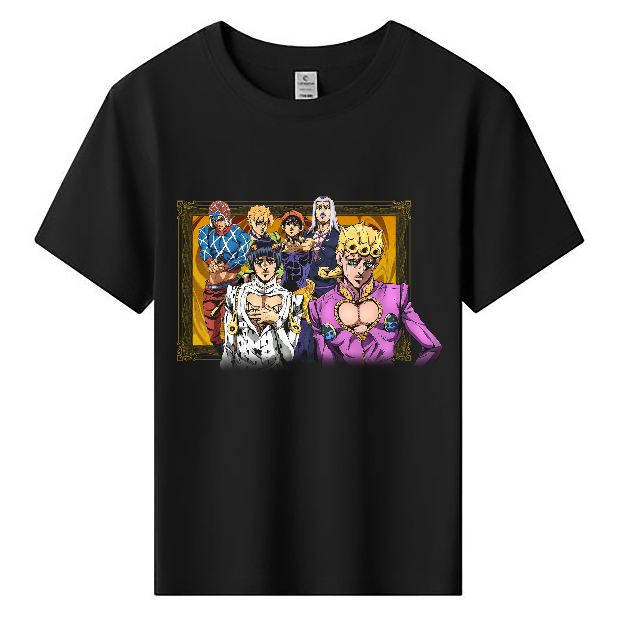 （画像用） ジョジョの奇妙な冒険 ジョルノ?ジョバァーナ JoJo's Bizarre Adventure Giorno Giovanna 綿100％キッズTシャツ（フロントプリント）