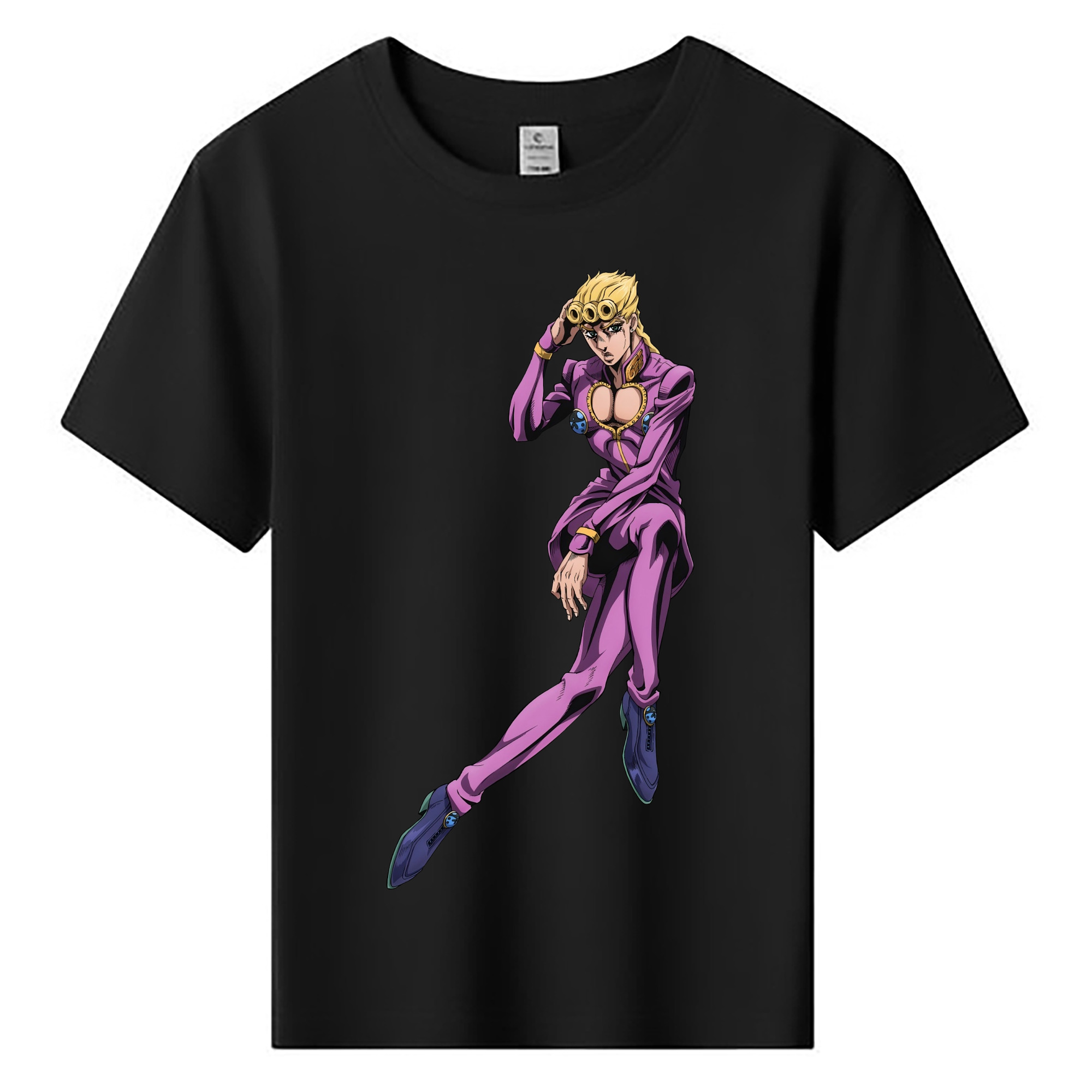 （画像用） ジョジョの奇妙な冒険 ジョルノ?ジョバァーナ JoJo's Bizarre Adventure Giorno Giovanna 綿100％キッズTシャツ（フロントプリント）