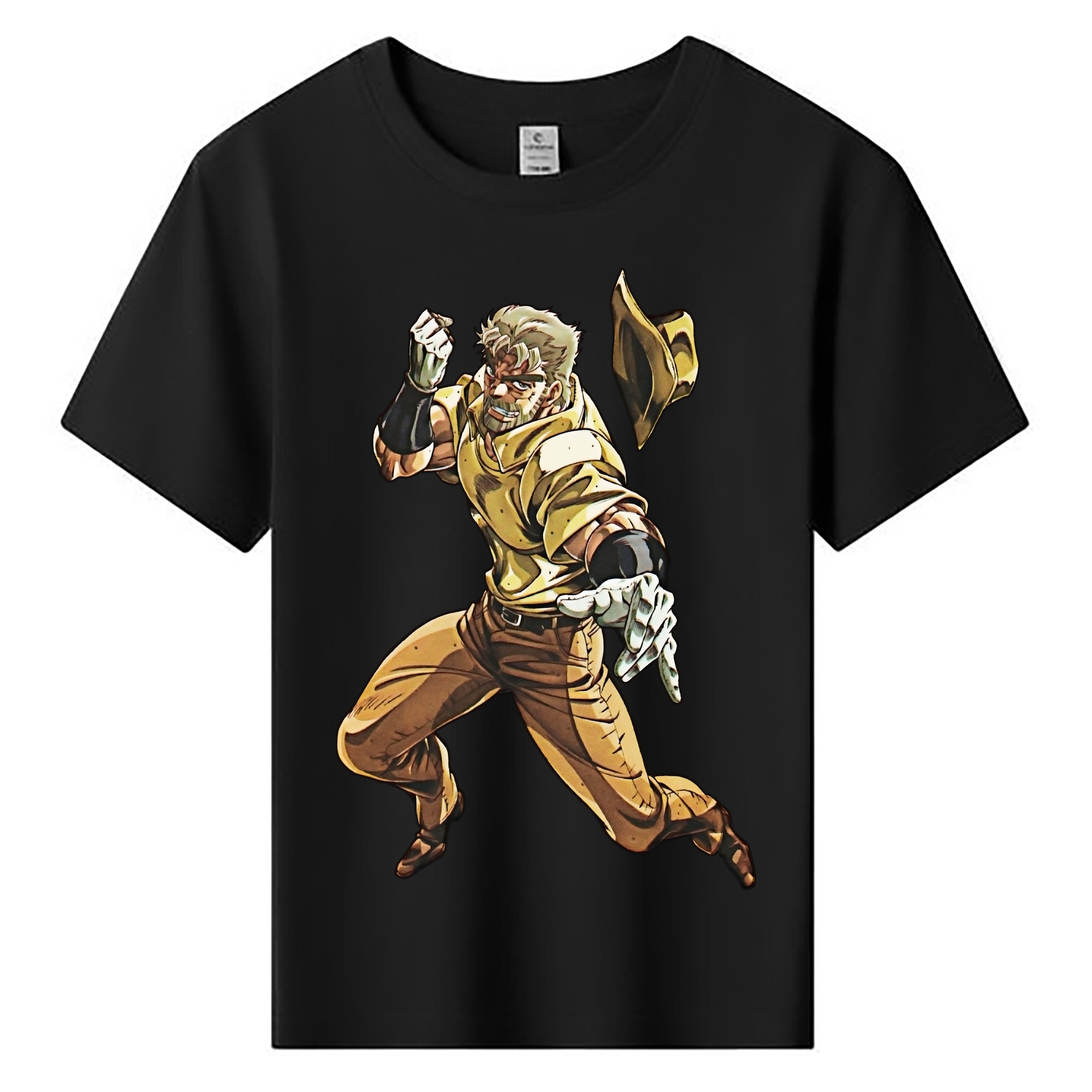 （画像用） ジョジョの奇妙な冒険 ジョセフ?ジョースター JoJo's Bizarre Adventure Joseph Joestar 綿100％キッズTシャツ（フロントプリント）