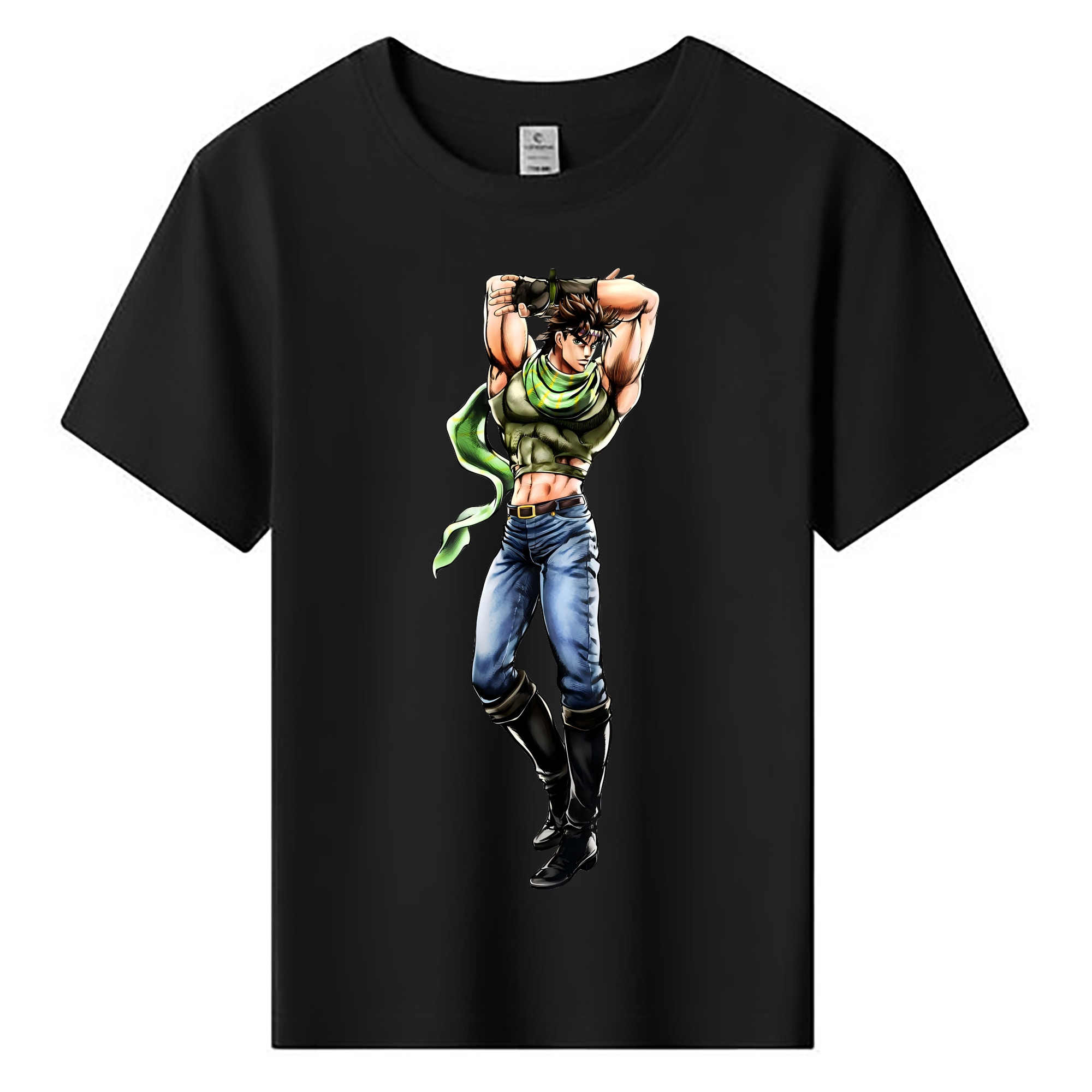（画像用） ジョジョの奇妙な冒険 ジョセフ?ジョースター JoJo's Bizarre Adventure Joseph Joestar 綿100％キッズTシャツ（フロントプリント）