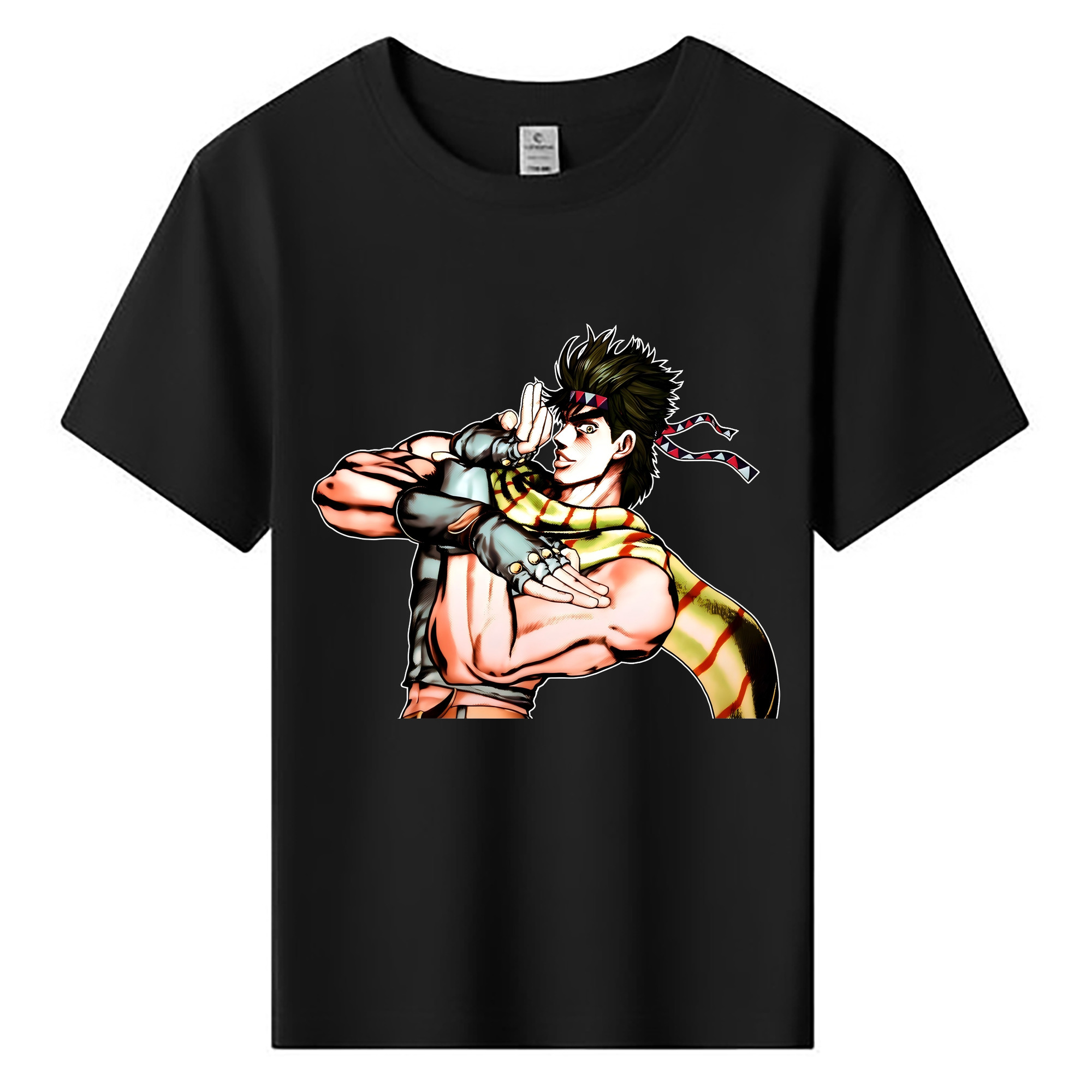 （画像用） ジョジョの奇妙な冒険 ジョセフ?ジョースター JoJo's Bizarre Adventure Joseph Joestar 綿100％キッズTシャツ（フロントプリント）