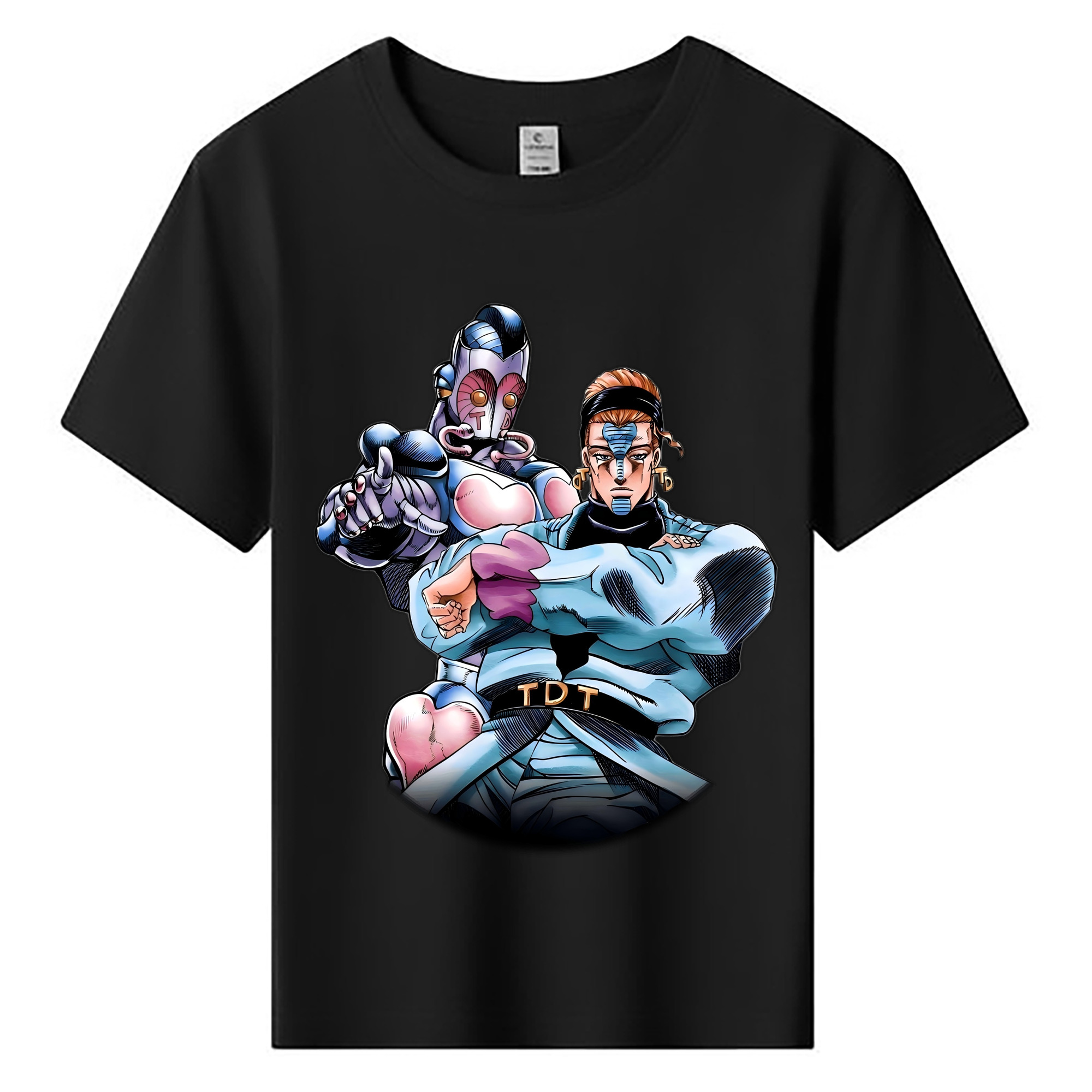 （画像用） ジョジョの奇妙な冒険 ひがしかた じょうすけ JoJo's Bizarre Adventure Higashikata Josuke 綿100％キッズTシャツ（フロントプリント）
