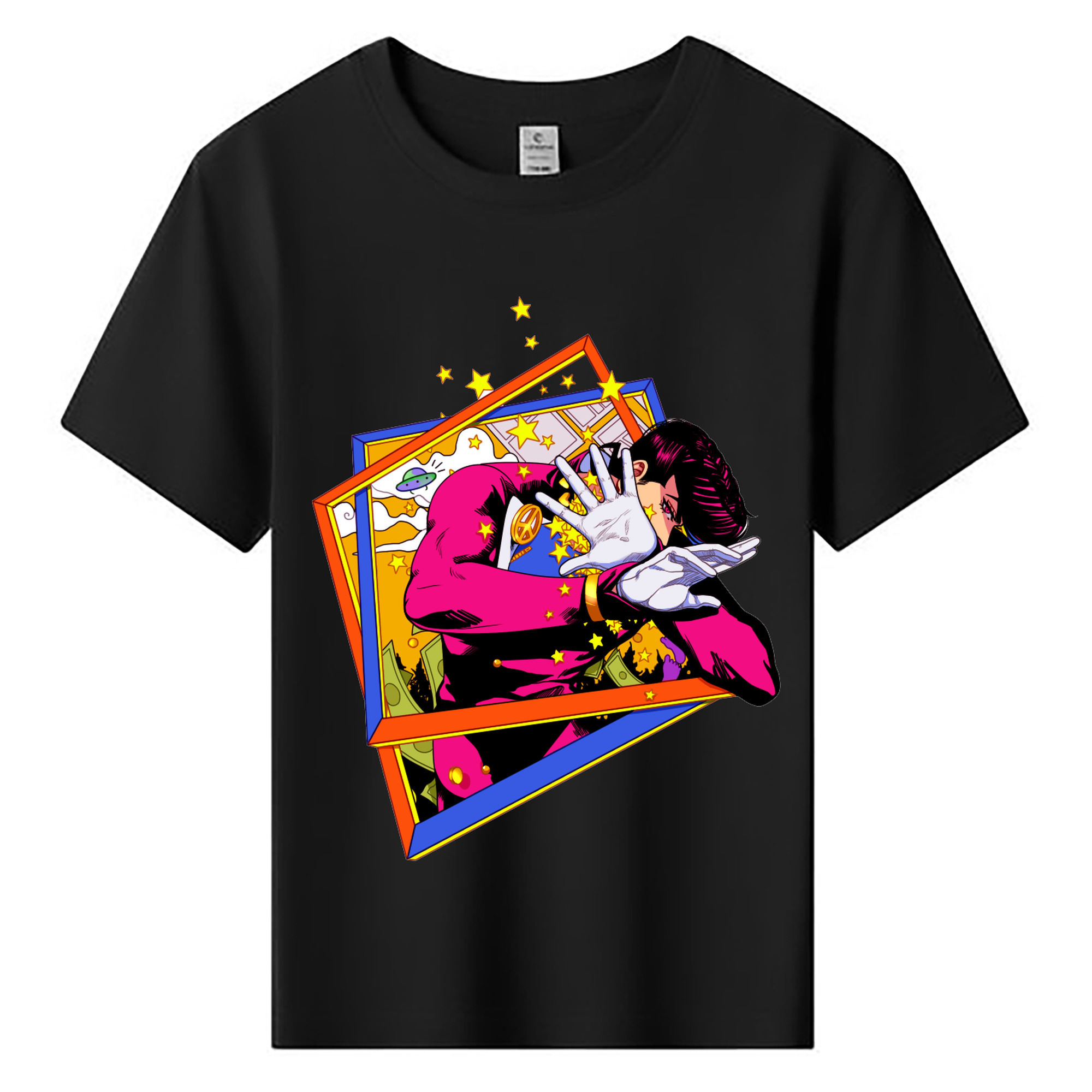 （画像用） ジョジョの奇妙な冒険 ひがしかた じょうすけ JoJo's Bizarre Adventure Higashikata Josuke 綿100％キッズTシャツ（フロントプリント）