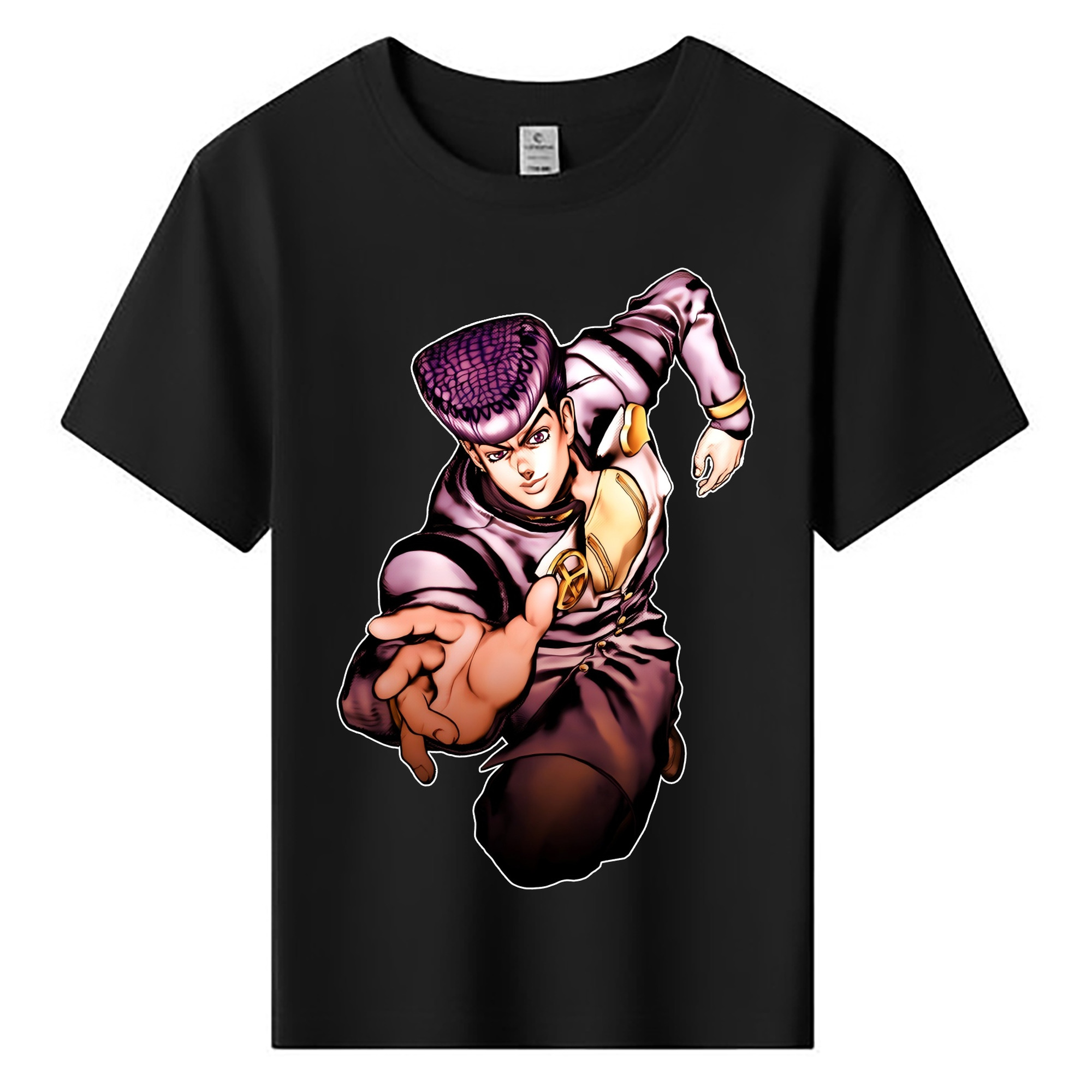 （画像用） ジョジョの奇妙な冒険 ひがしかた じょうすけ JoJo's Bizarre Adventure Higashikata Josuke 綿100％キッズTシャツ（フロントプリント）