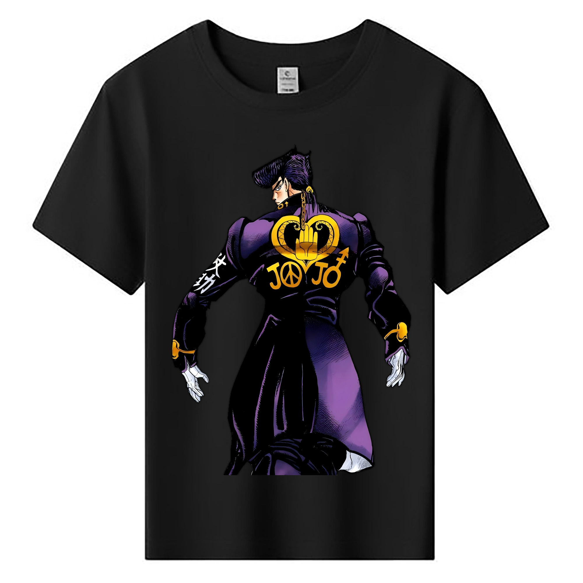 （画像用） ジョジョの奇妙な冒険 ひがしかた じょうすけ JoJo's Bizarre Adventure Higashikata Josuke 綿100％キッズTシャツ（フロントプリント）