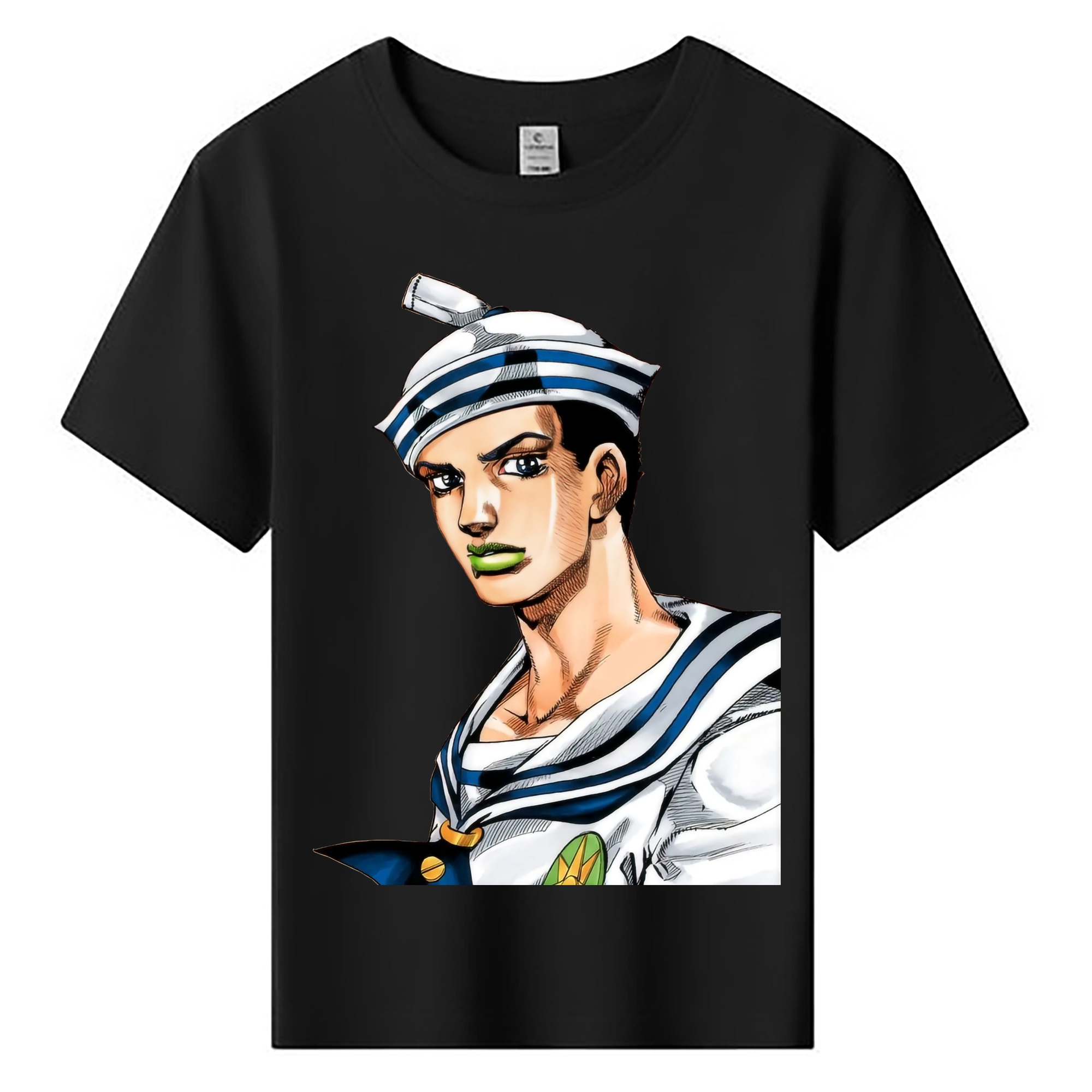 （画像用） ジョジョの奇妙な冒険 東方定助 JoJo's Bizarre Adventure Higashikata Josuke 綿100％キッズTシャツ（フロントプリント）