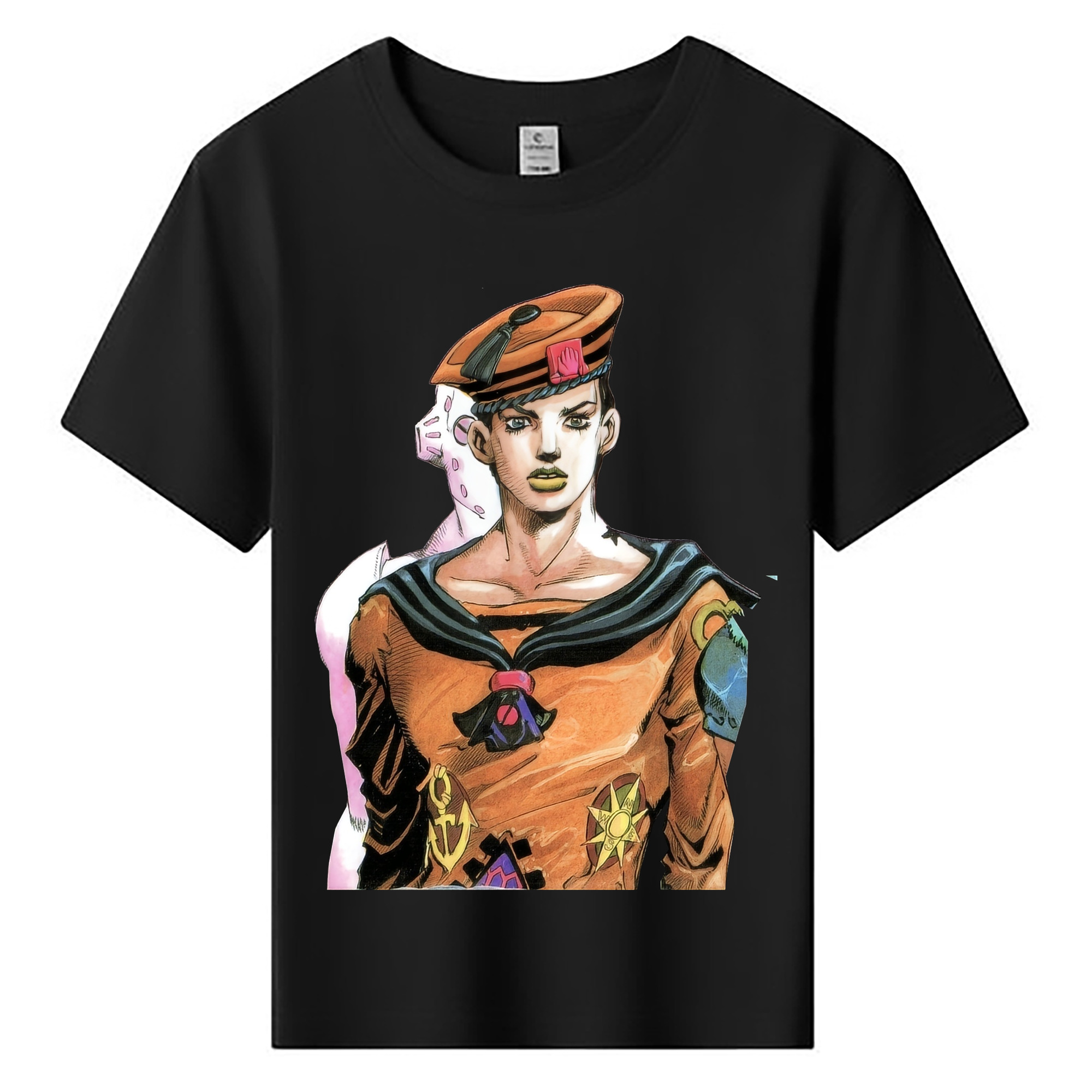 （画像用） ジョジョの奇妙な冒険 東方定助 JoJo's Bizarre Adventure Higashikata Josuke 綿100％キッズTシャツ（フロントプリント）