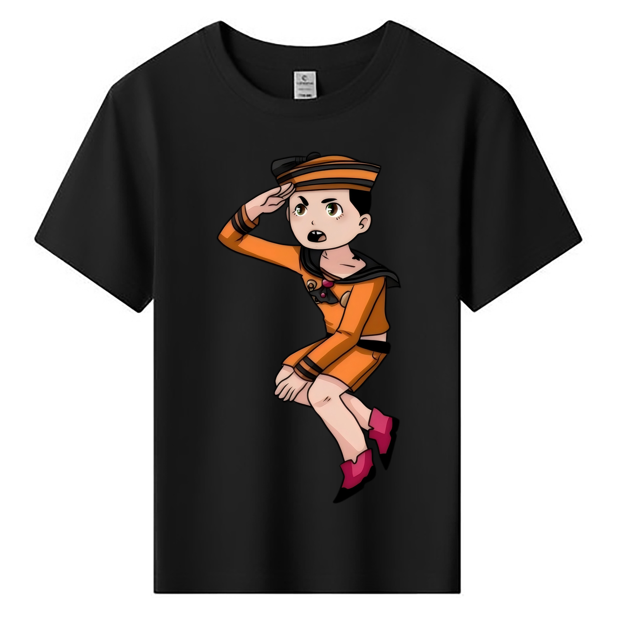 （画像用） ジョジョの奇妙な冒険 東方定助 JoJo's Bizarre Adventure Higashikata Josuke 綿100％キッズTシャツ（フロントプリント）