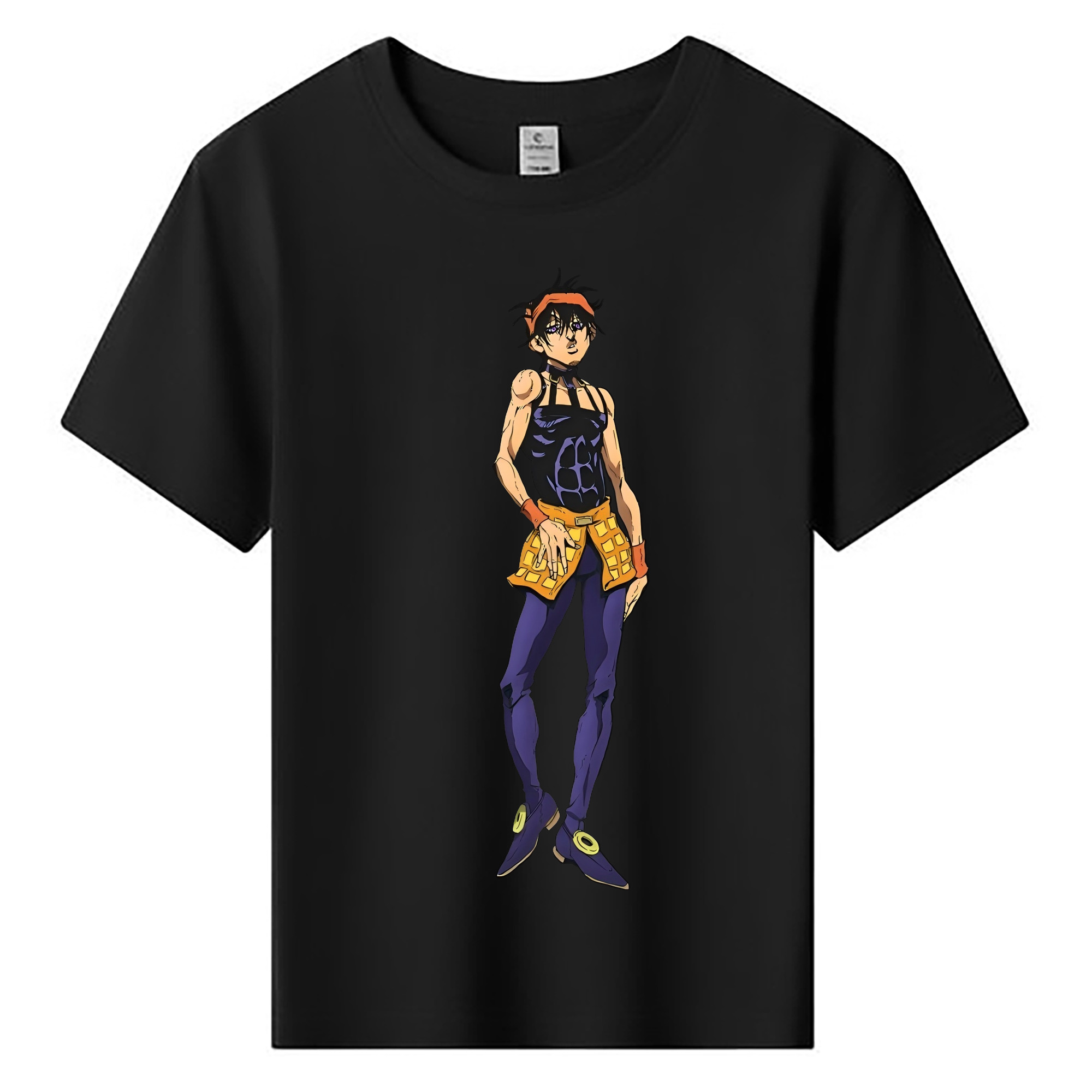 （画像用） ジョジョの奇妙な冒険 ナランチャ?ギルガ JoJo's Bizarre Adventure Narancia Ghirga 綿100％キッズTシャツ（フロントプリント）