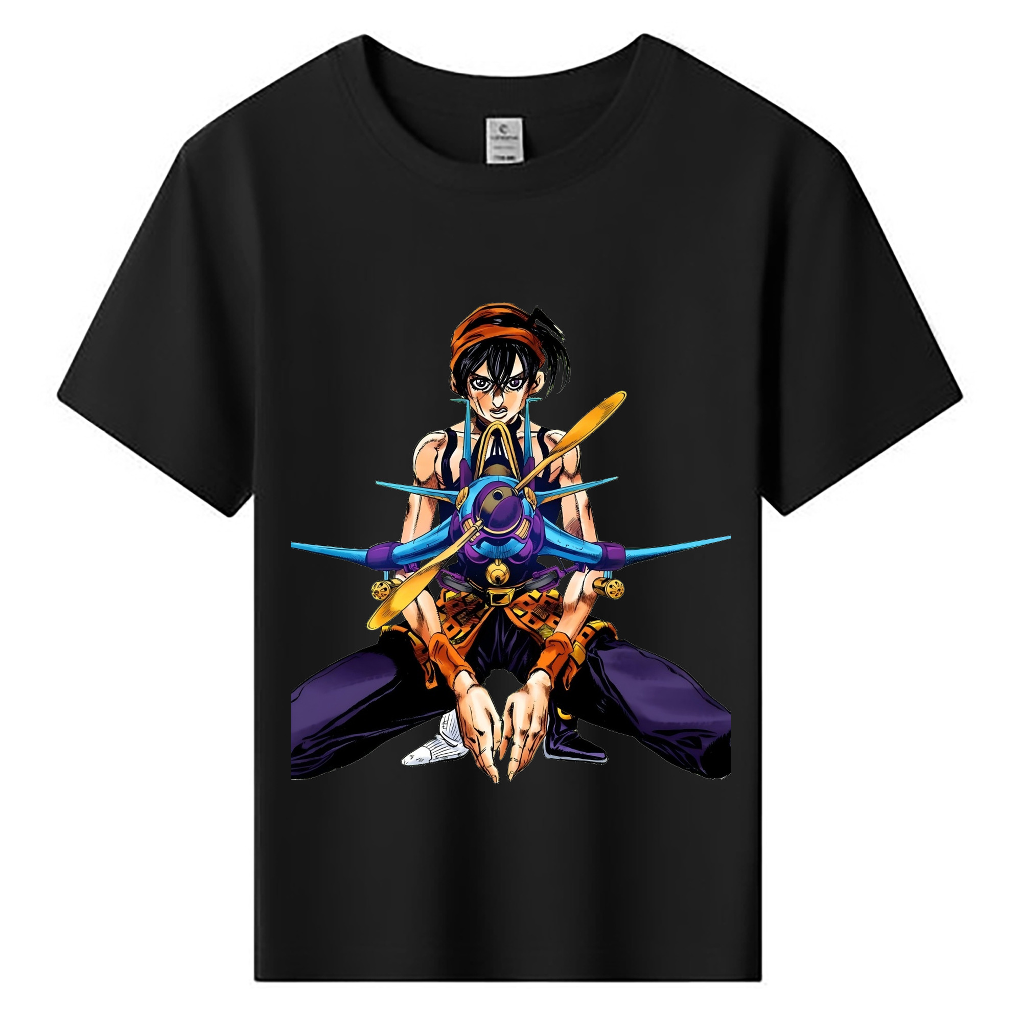 （画像用） ジョジョの奇妙な冒険 ナランチャ?ギルガ JoJo's Bizarre Adventure Narancia Ghirga 綿100％キッズTシャツ（フロントプリント）