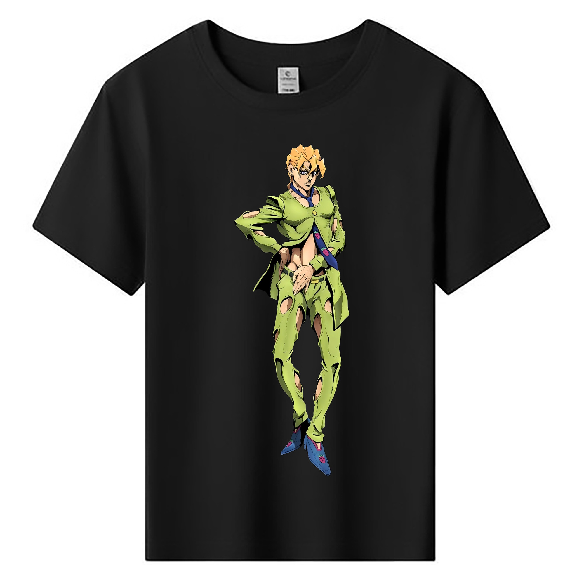 （画像用） ジョジョの奇妙な冒険 パンナコッタ?フー JoJo's Bizarre Adventure Pannacotta Fugo 綿100％キッズTシャツ（フロントプリント）