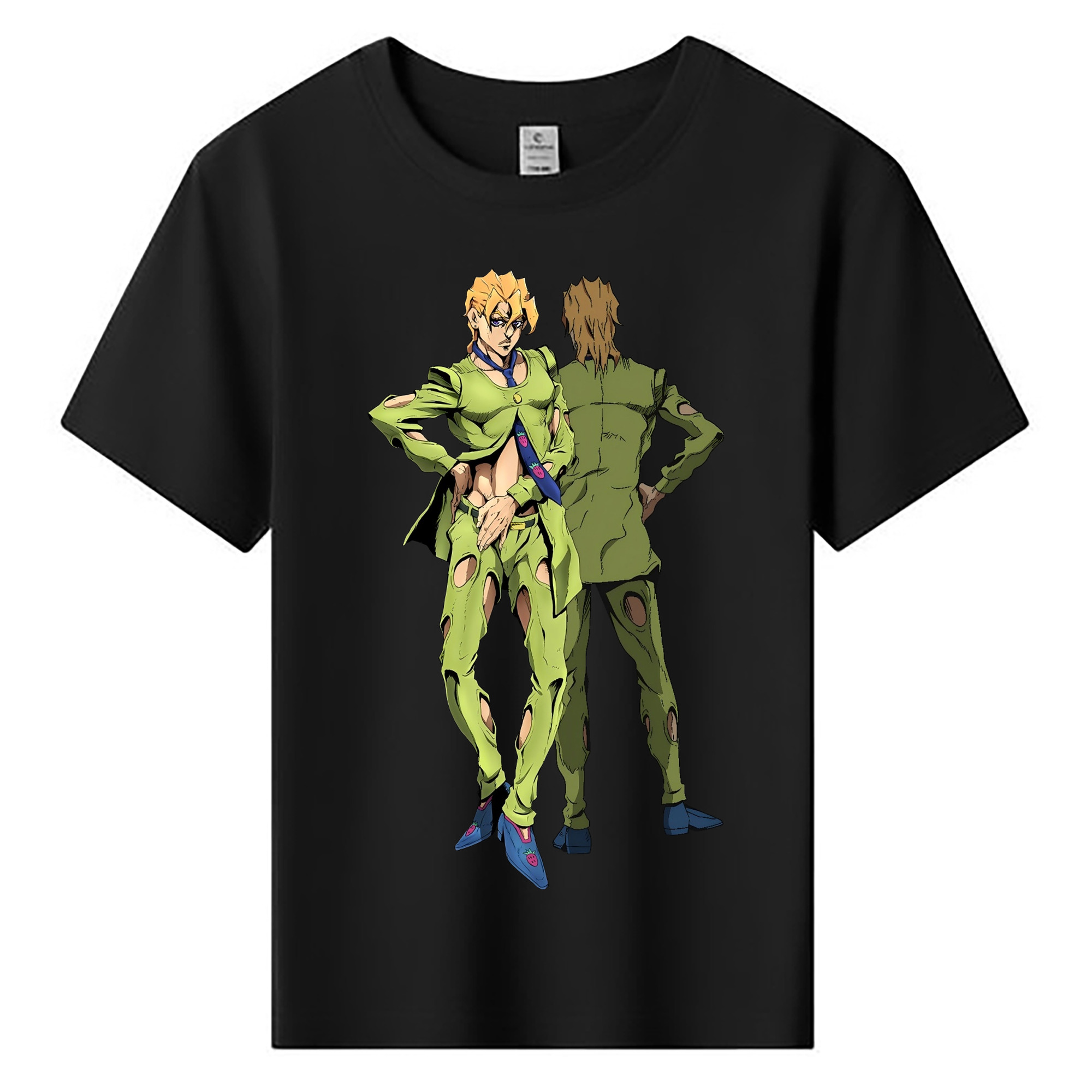 （画像用） ジョジョの奇妙な冒険 パンナコッタ?フー JoJo's Bizarre Adventure Pannacotta Fugo 綿100％キッズTシャツ（フロントプリント）