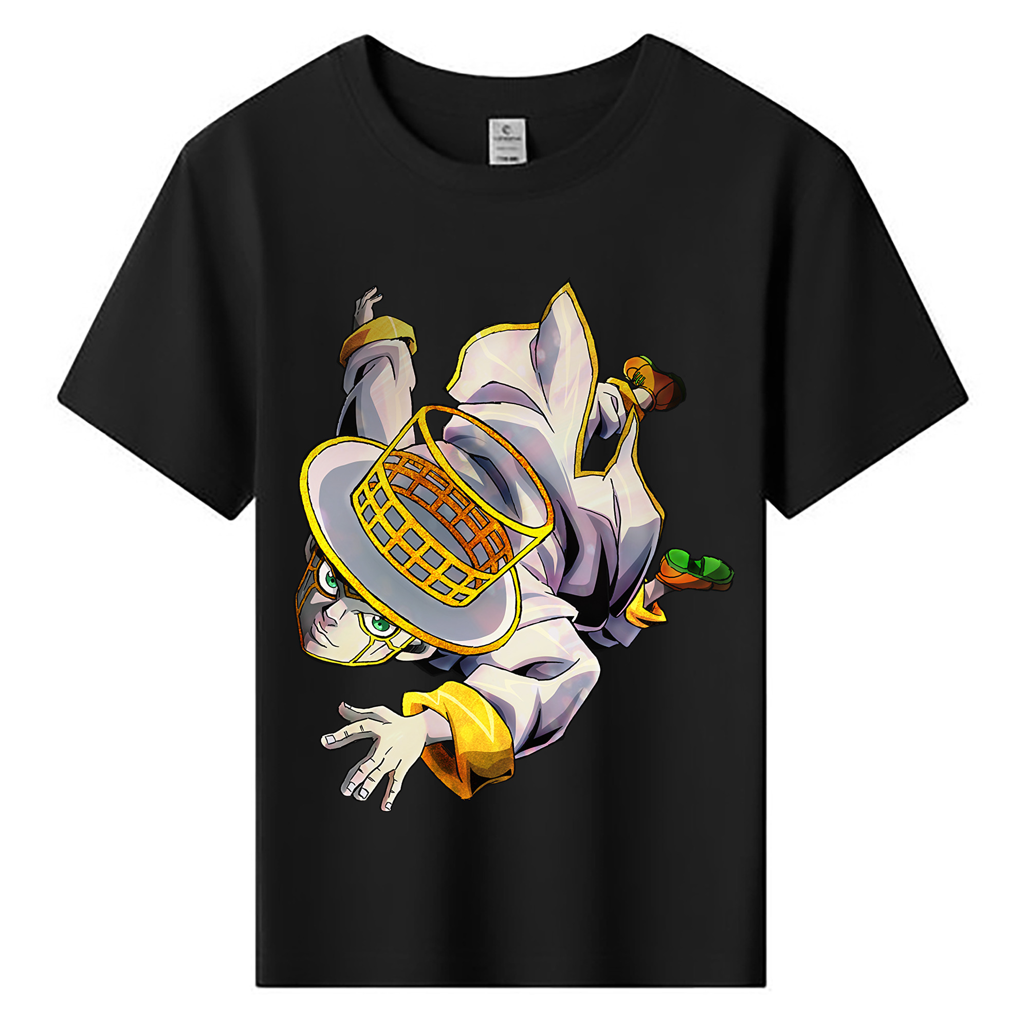 （画像用） ジョジョの奇妙な冒険 岸辺 露伴（きしべ ろはん） JoJo's Bizarre Adventure Rohan Kishibe 綿100％キッズTシャツ（フロントプリント）