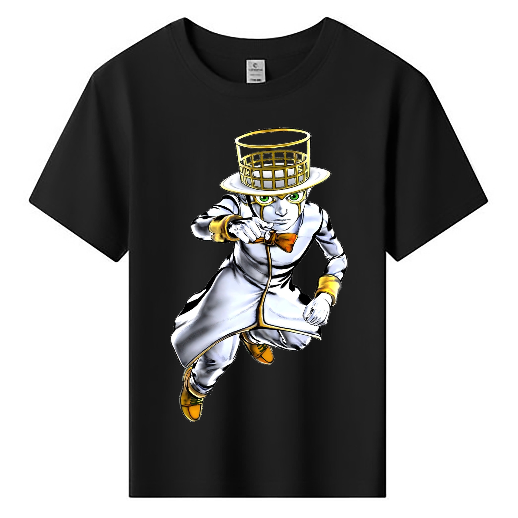 （画像用） ジョジョの奇妙な冒険 岸辺 露伴（きしべ ろはん） JoJo's Bizarre Adventure Rohan Kishibe 綿100％キッズTシャツ（フロントプリント）