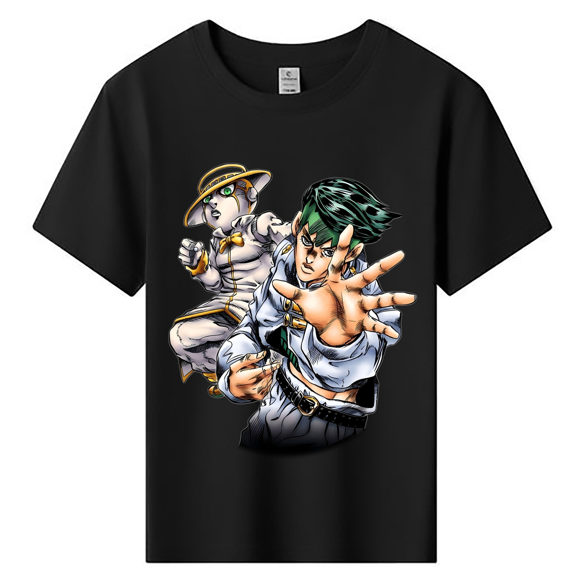 （画像用） ジョジョの奇妙な冒険 岸辺 露伴（きしべ ろはん） JoJo's Bizarre Adventure Rohan Kishibe 綿100％キッズTシャツ（フロントプリント）