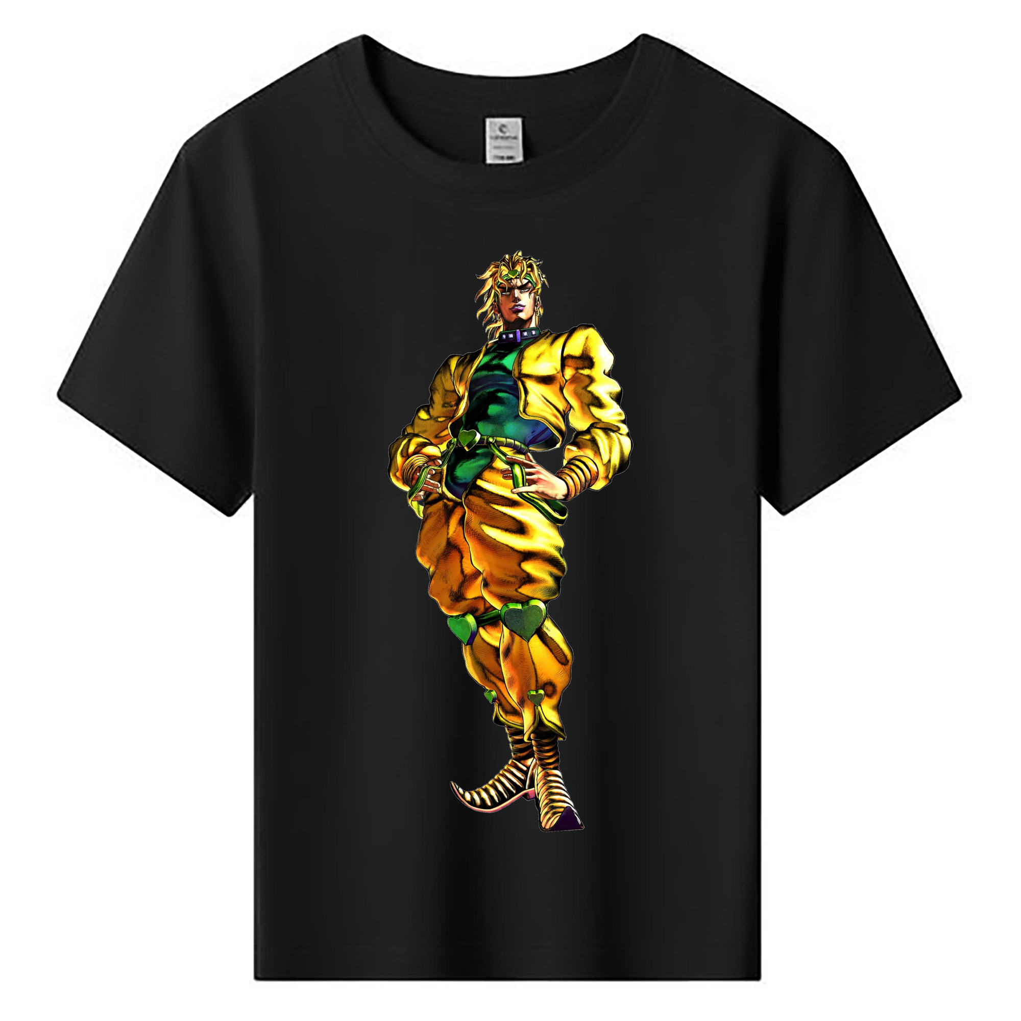 （画像用） ジョジョの奇妙な冒険 ディオ?ブランドー JoJo's Bizarre Adventure Dio Brando 綿100％キッズTシャツ（フロントプリント）