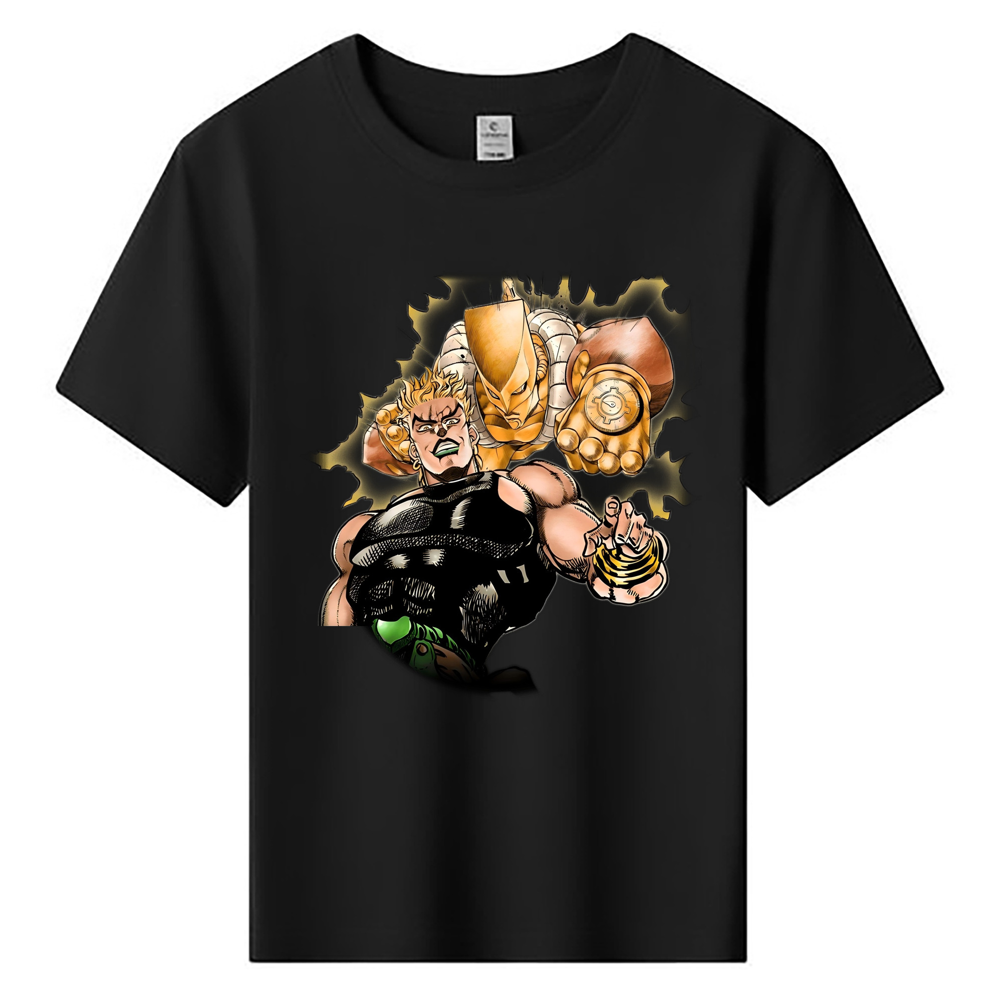 （画像用） ジョジョの奇妙な冒険 ディオ?ブランドー JoJo's Bizarre Adventure Dio Brando 綿100％キッズTシャツ（フロントプリント）
