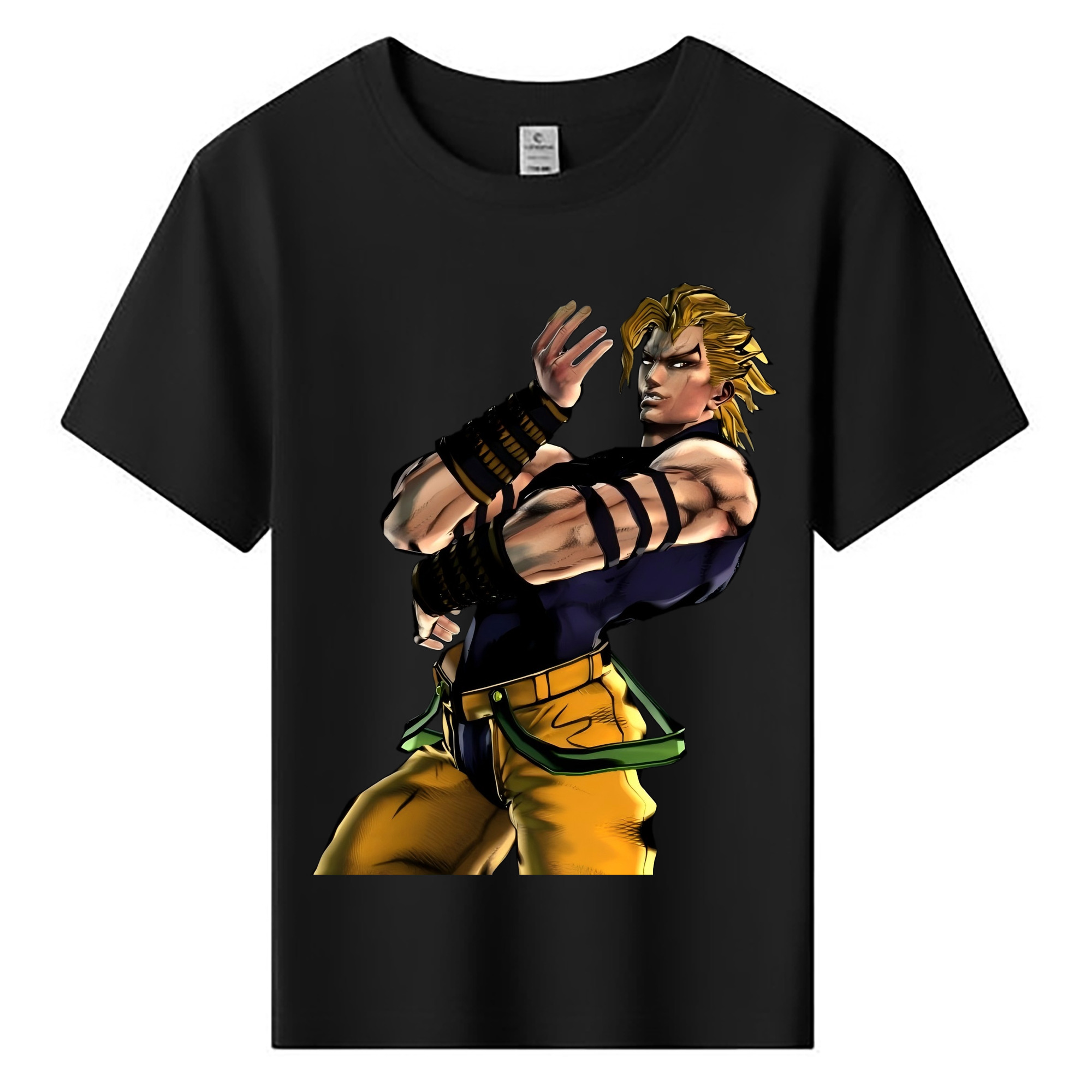 （画像用） ジョジョの奇妙な冒険 ディオ?ブランドー JoJo's Bizarre Adventure Dio Brando 綿100％キッズTシャツ（フロントプリント）