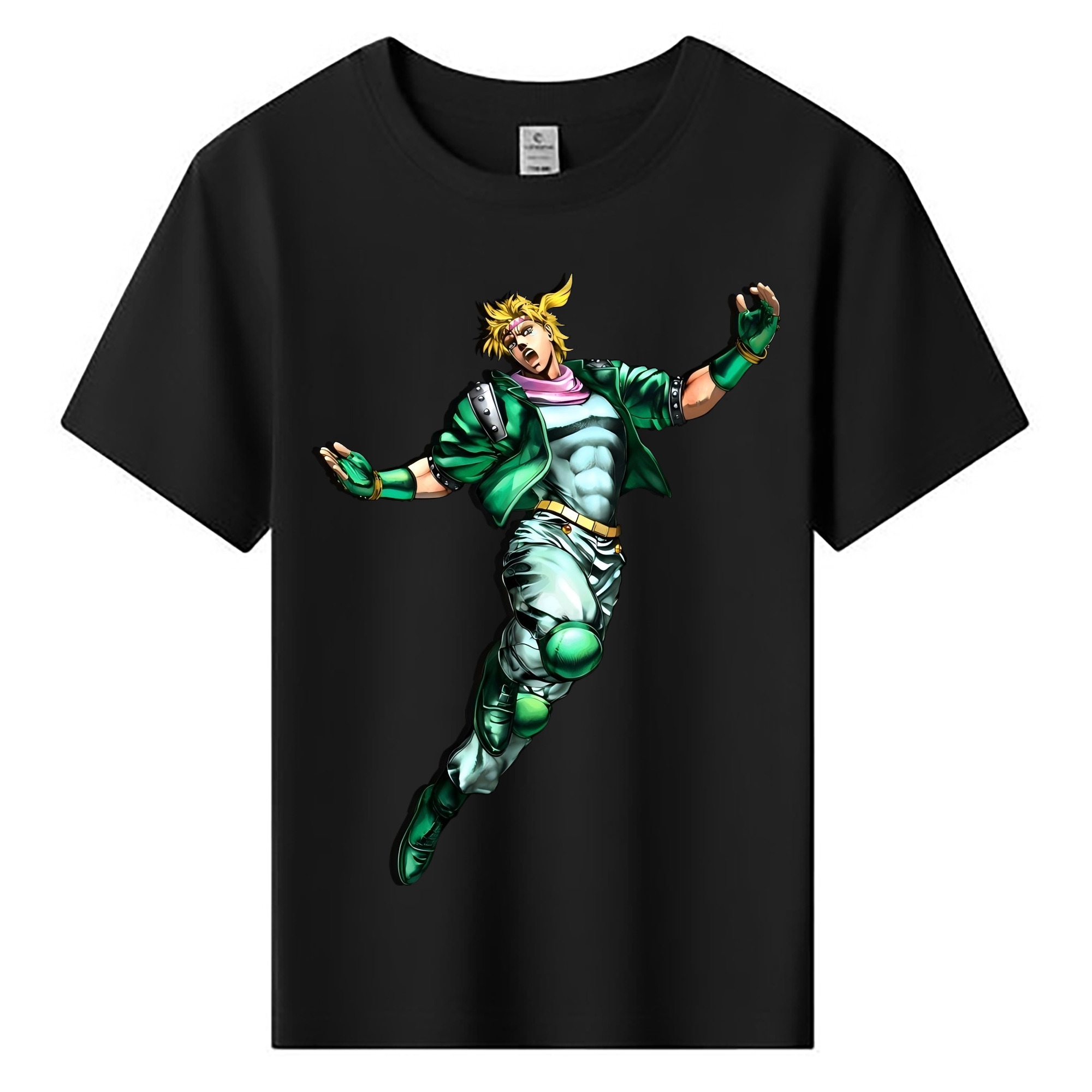（画像用） ジョジョの奇妙な冒険 ディオ?ブランドー JoJo's Bizarre Adventure Dio Brando 綿100％キッズTシャツ（フロントプリント）