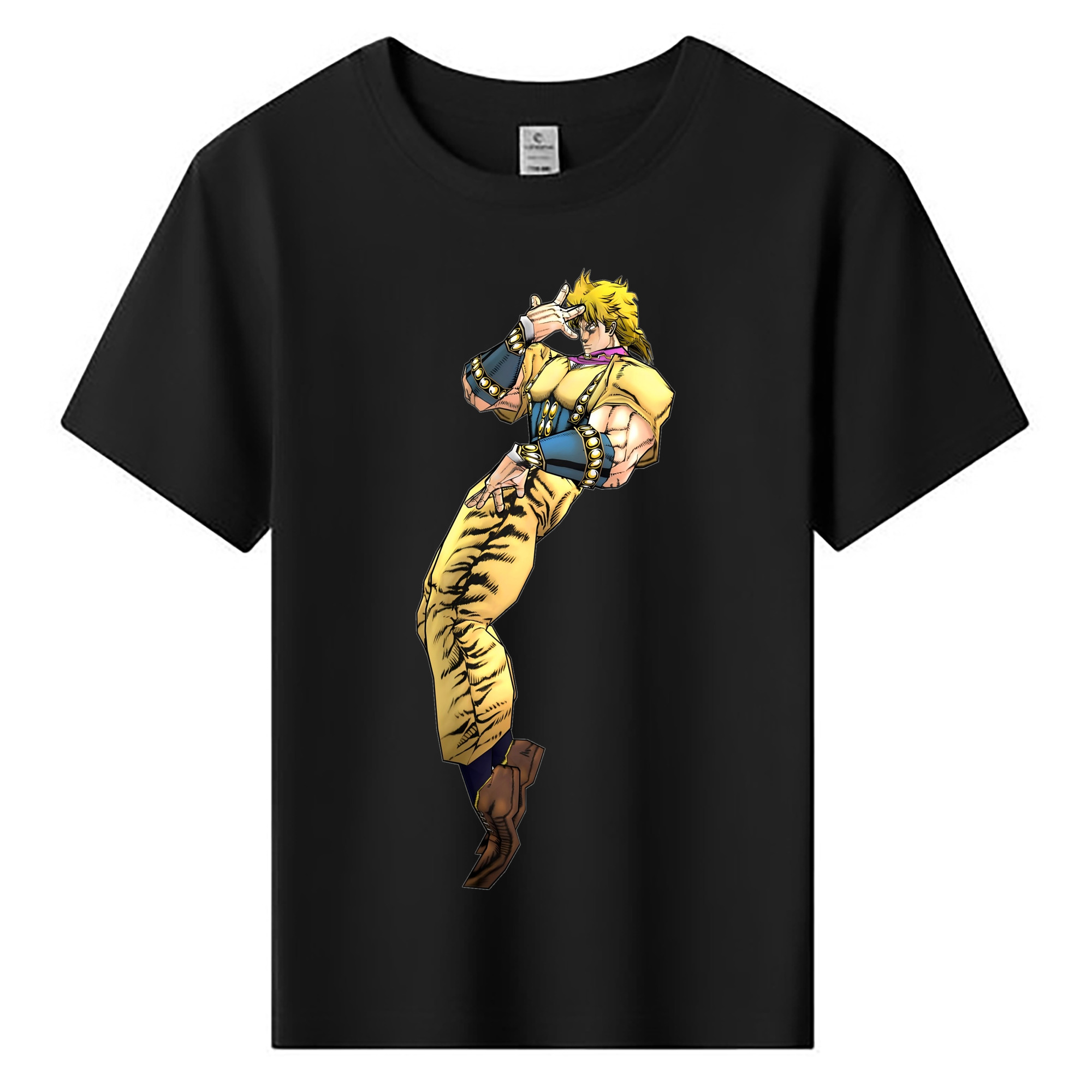 （画像用） ジョジョの奇妙な冒険 ディオ?ブランドー JoJo's Bizarre Adventure Dio Brando 綿100％キッズTシャツ（フロントプリント）