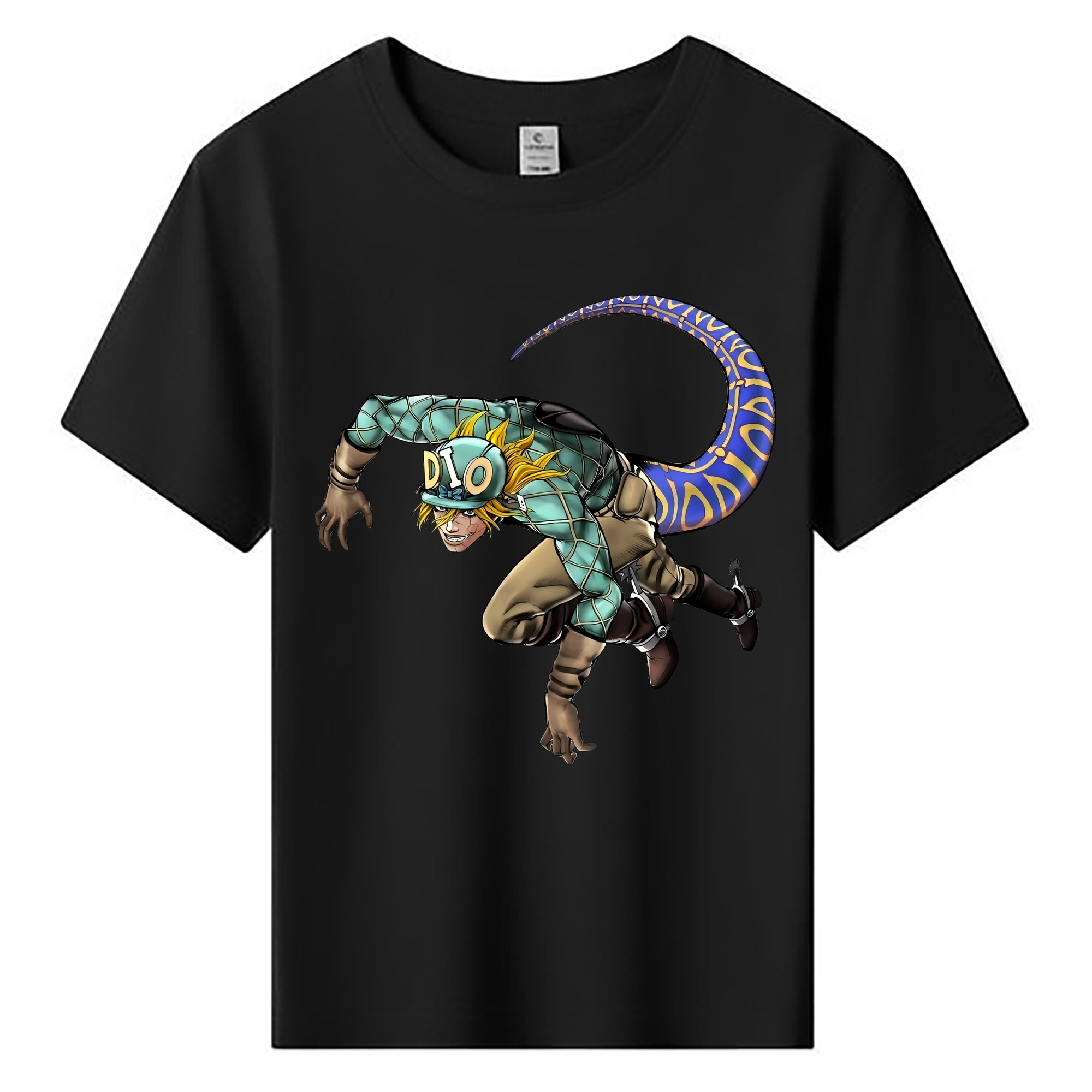 （画像用） ジョジョの奇妙な冒険 ディオ?ブランドー JoJo's Bizarre Adventure Dio Brando 綿100％キッズTシャツ（フロントプリント）