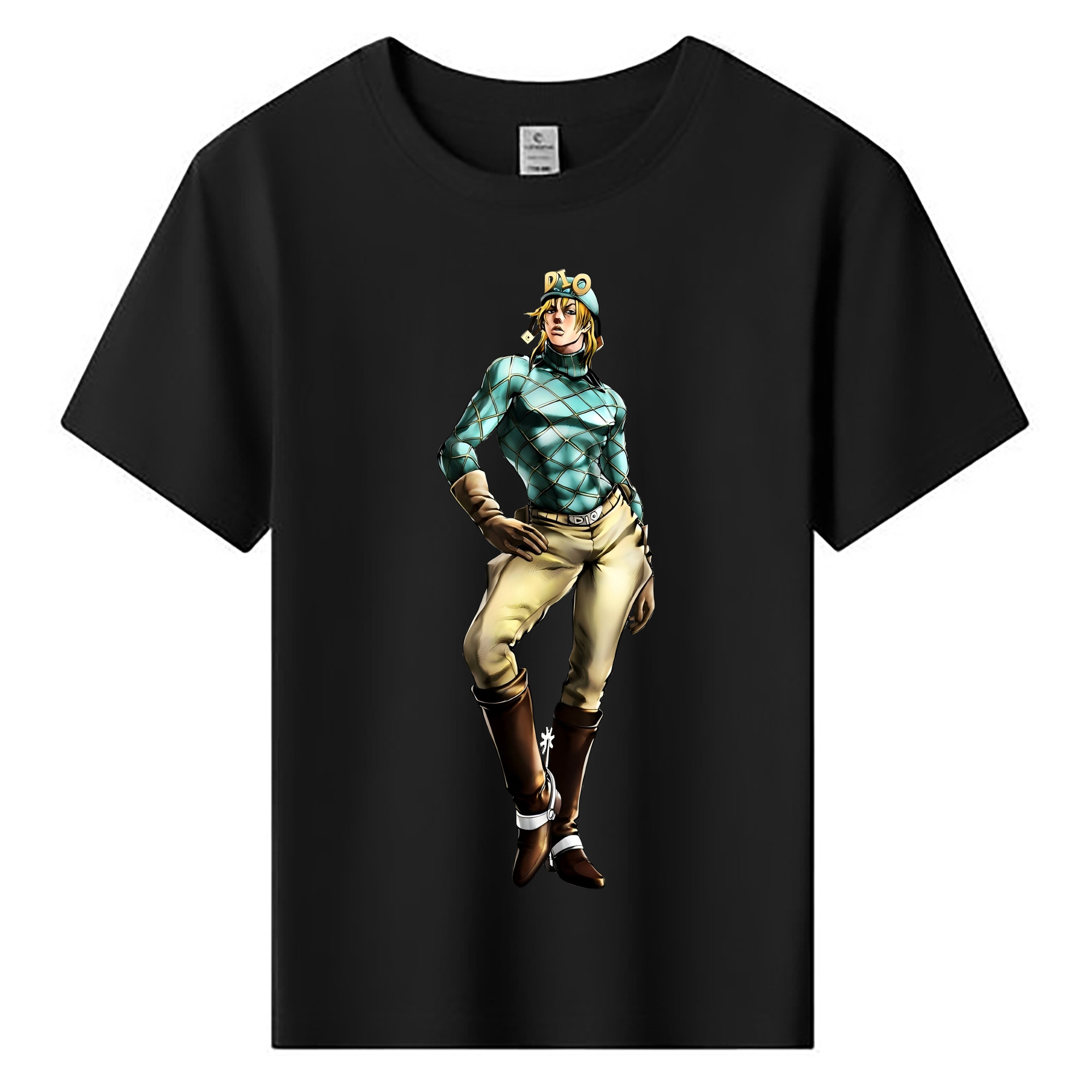 （画像用） ジョジョの奇妙な冒険 ディオ?ブランドー JoJo's Bizarre Adventure Dio Brando 綿100％キッズTシャツ（フロントプリント）