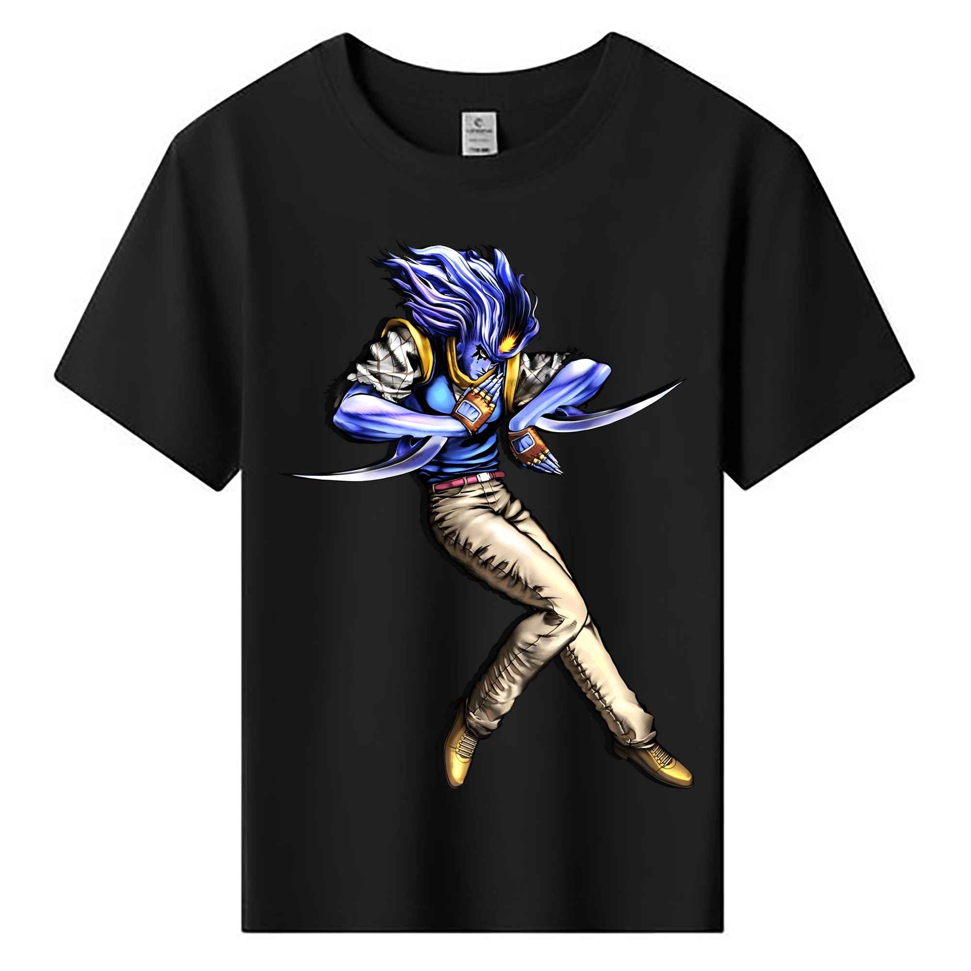 （画像用） ジョジョの奇妙な冒険 JoJo's Bizarre Adventure 綿100％キッズTシャツ（フロントプリント）