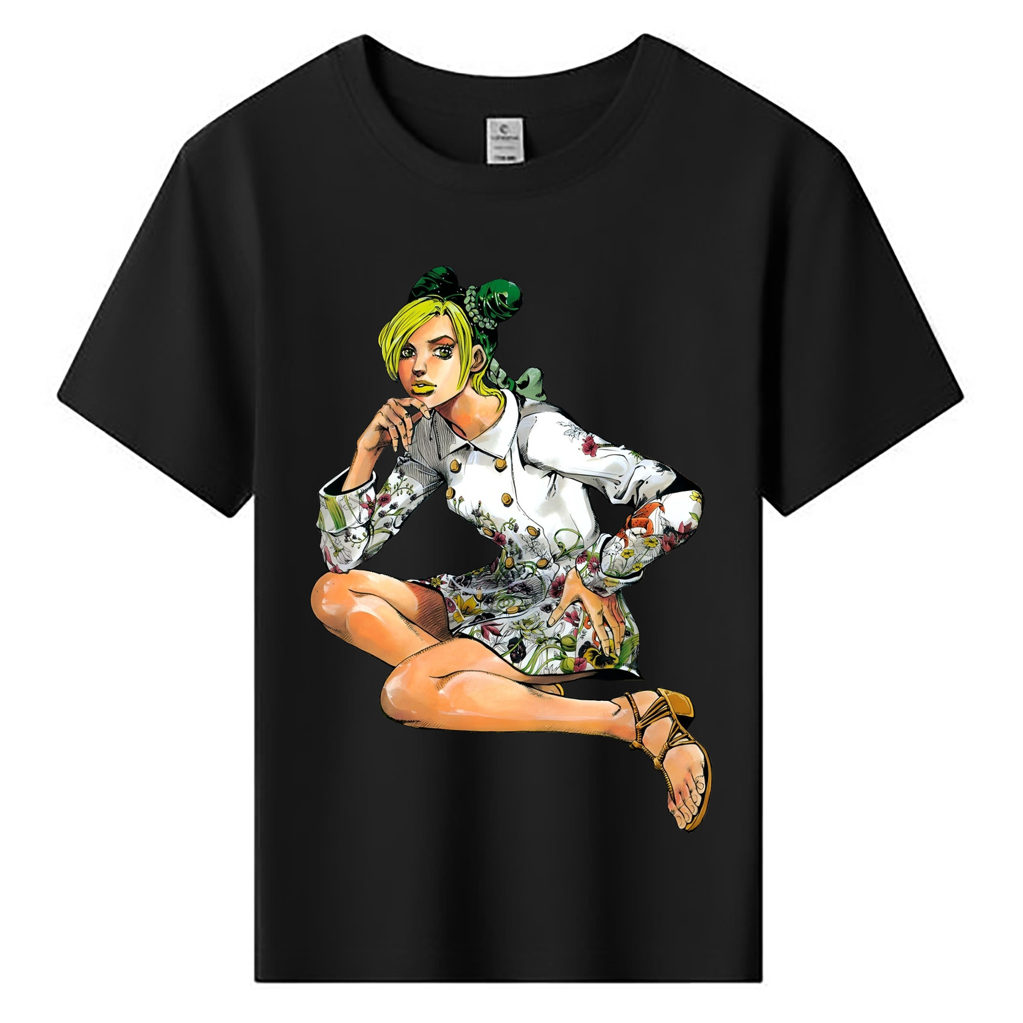 （画像用） "ジョジョの奇妙な冒険 くうじょう ジョリーン JoJo's Bizarre Adventure Jolyne Cujoh " 綿100％キッズTシャツ（フロントプリント）