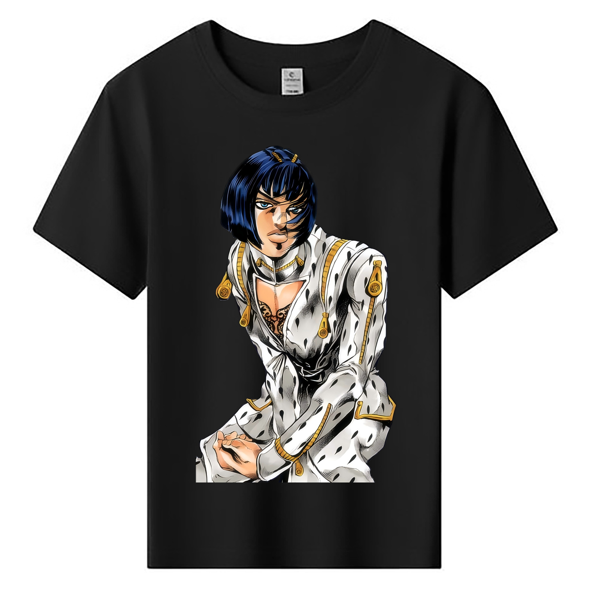 （画像用） ジョジョの奇妙な冒険 ブローノ?ブチャラティ JoJo's Bizarre Adventure Bruno Bucciarati 綿100％キッズTシャツ（フロントプリント）