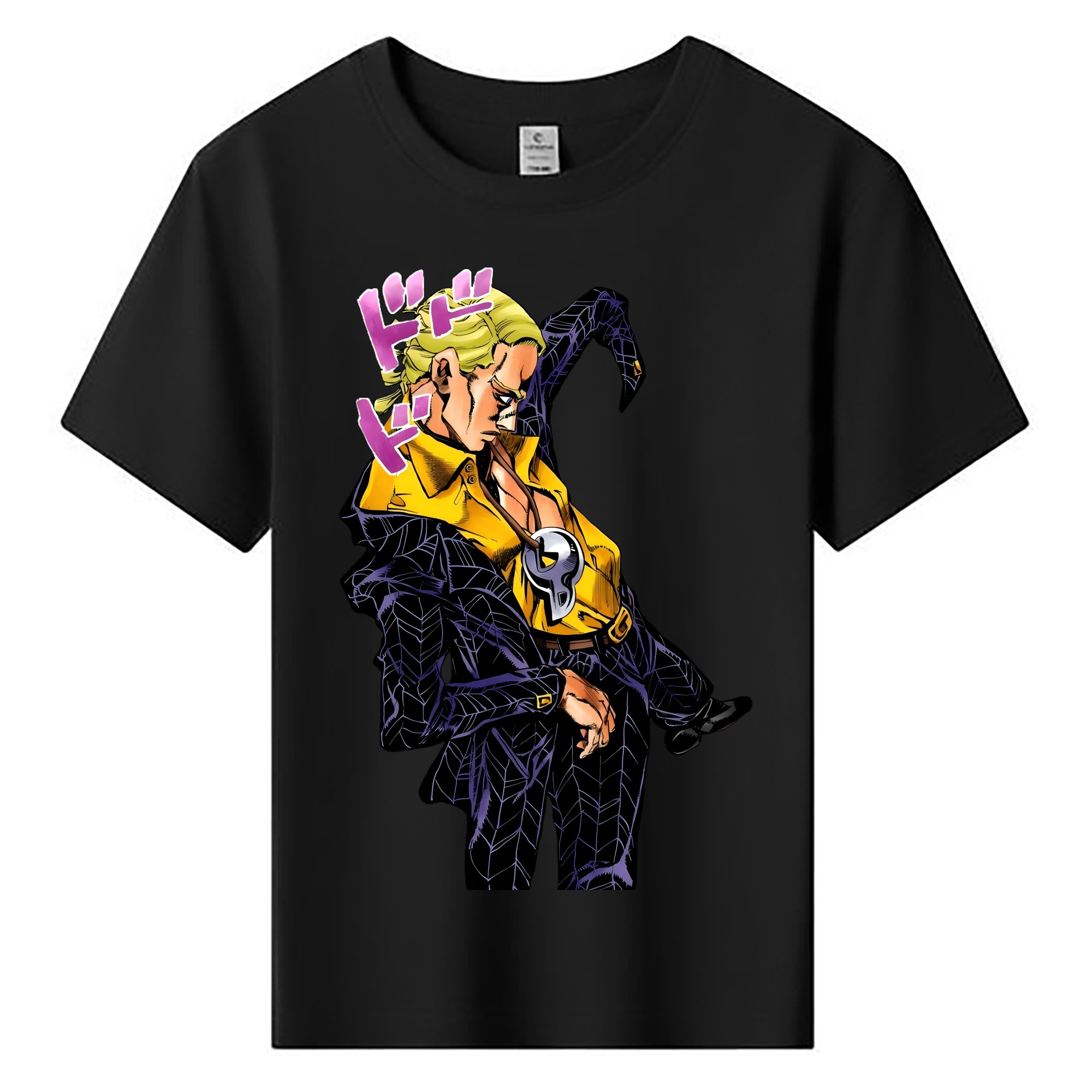 （画像用） ジョジョの奇妙な冒険 プロシュート JoJo's Bizarre Adventure Prosciutto 綿100％キッズTシャツ（フロントプリント）