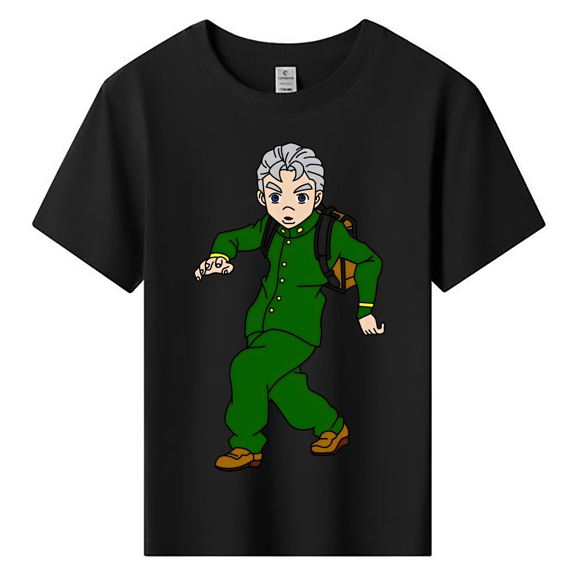 （画像用） ジョジョの奇妙な冒険 広瀨康一 JoJo's Bizarre Adventure Hirose Koichi 綿100％キッズTシャツ（フロントプリント）