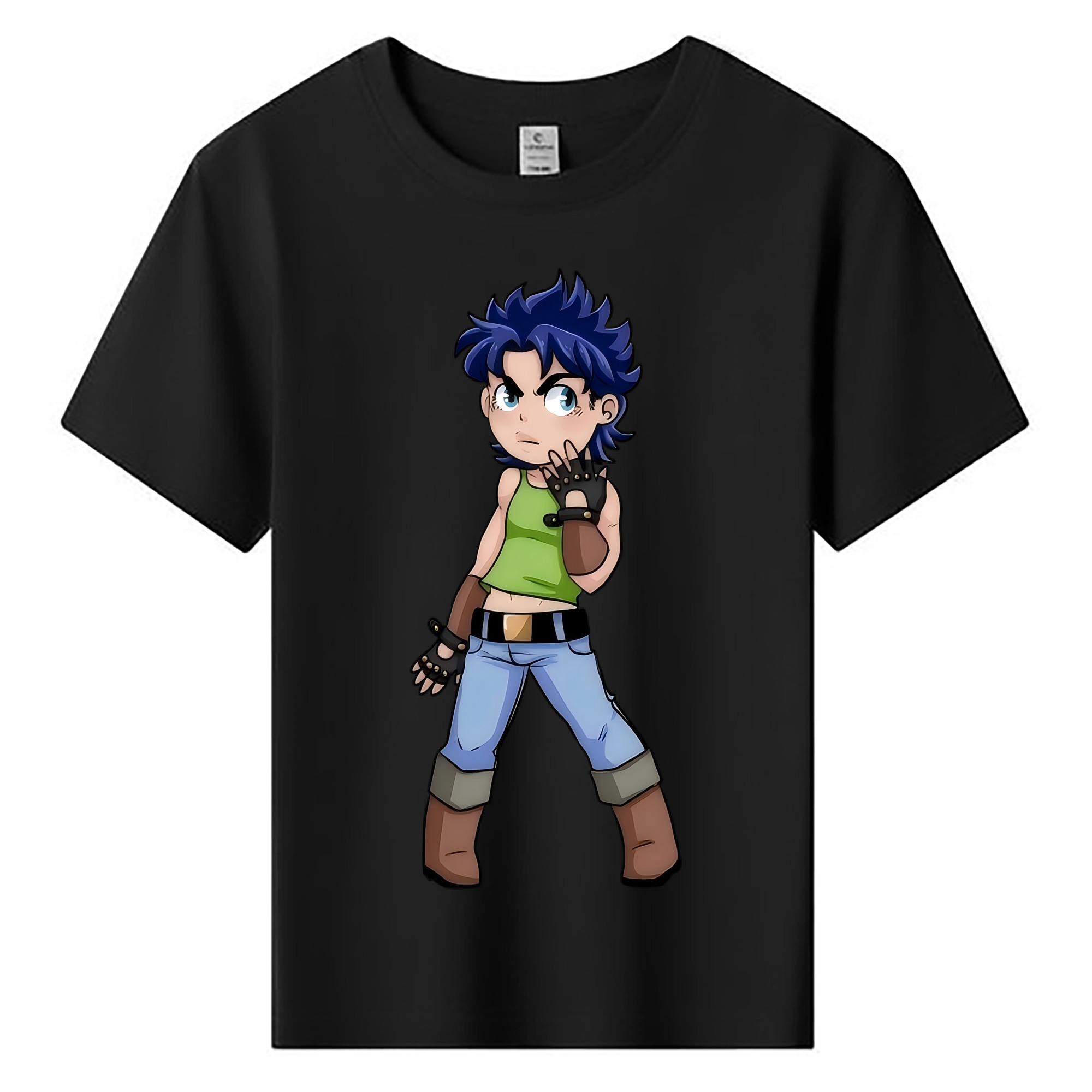 （画像用） ジョジョの奇妙な冒険 広瀨康一 JoJo's Bizarre Adventure Hirose Koichi 綿100％キッズTシャツ（フロントプリント）