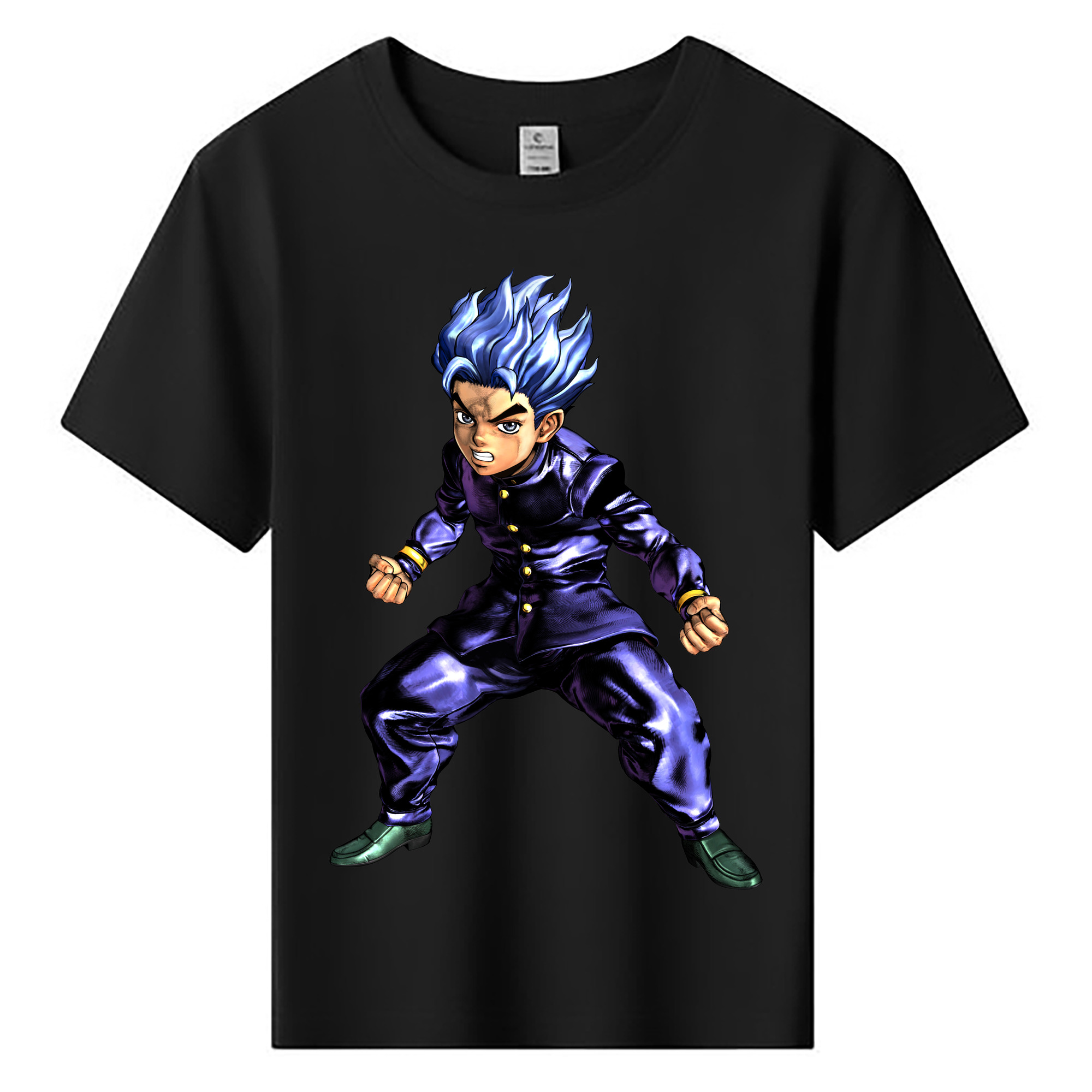 （画像用） ジョジョの奇妙な冒険 広瀨康一 JoJo's Bizarre Adventure Hirose Koichi 綿100％キッズTシャツ（フロントプリント）