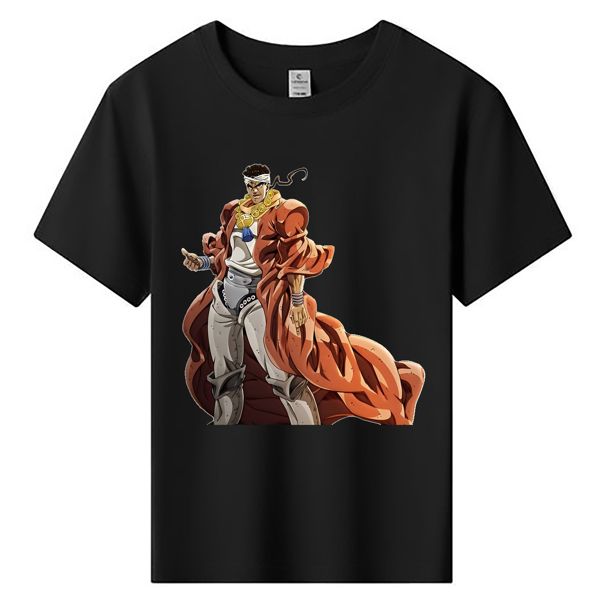 （画像用） ジョジョの奇妙な冒険 ムハンマド?アブドゥル JoJo's Bizarre Adventure Muhammad Avdol 綿100％キッズTシャツ（フロントプリント）