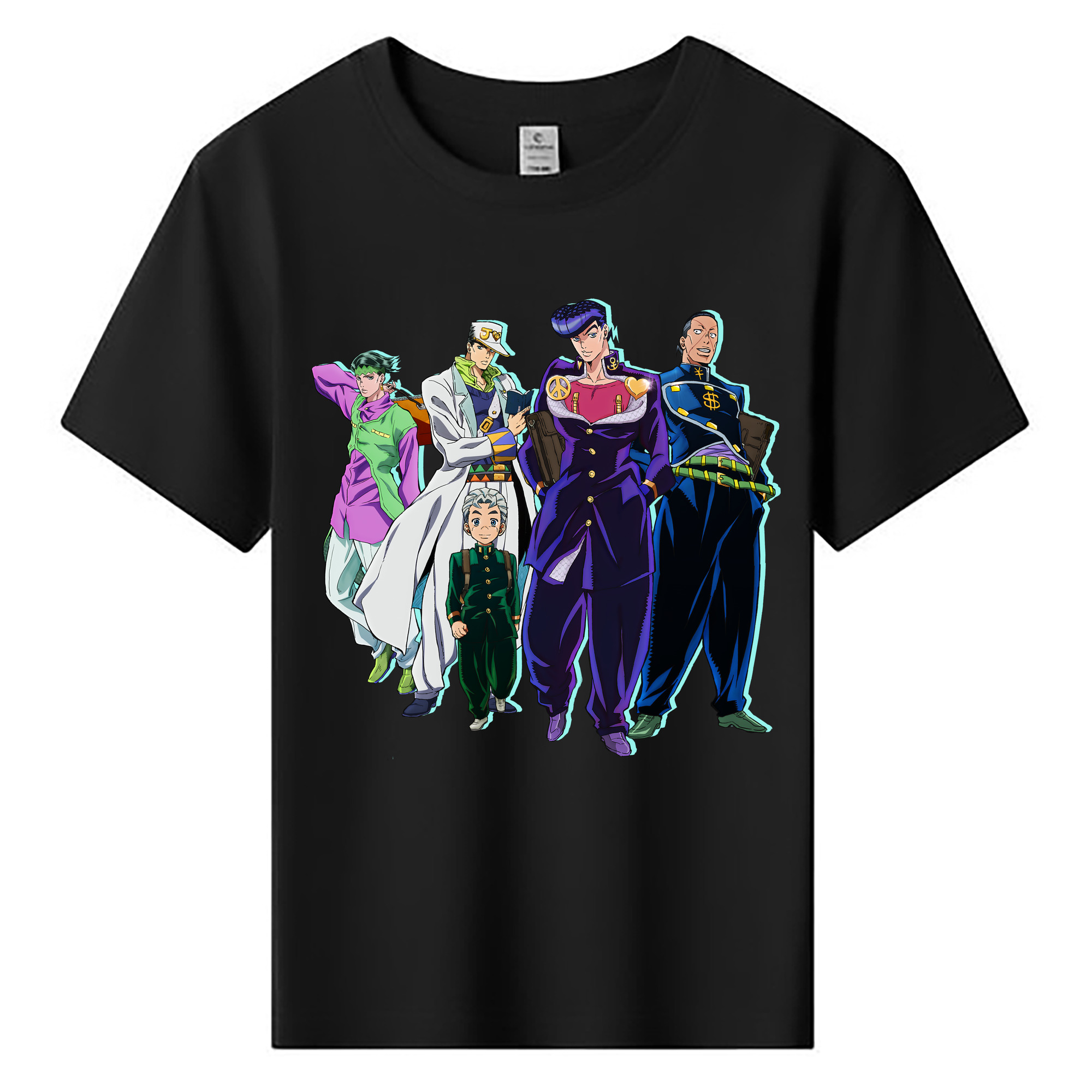 （画像用） ジョジョの奇妙な冒険 JoJo's Bizarre Adventure 綿100％キッズTシャツ（フロントプリント）