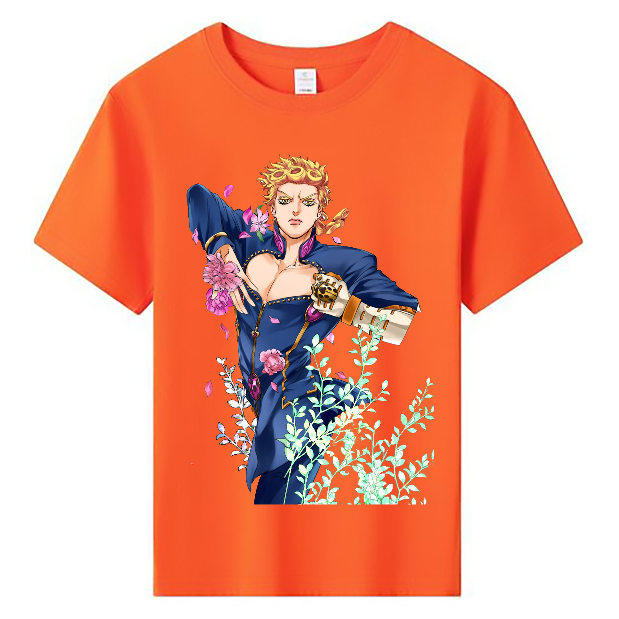 （画像用） ジョジョの奇妙な冒険 ジョルノ?ジョバァーナ JoJo's Bizarre Adventure Giorno Giovanna 綿100％キッズTシャツ（フロントプリント）