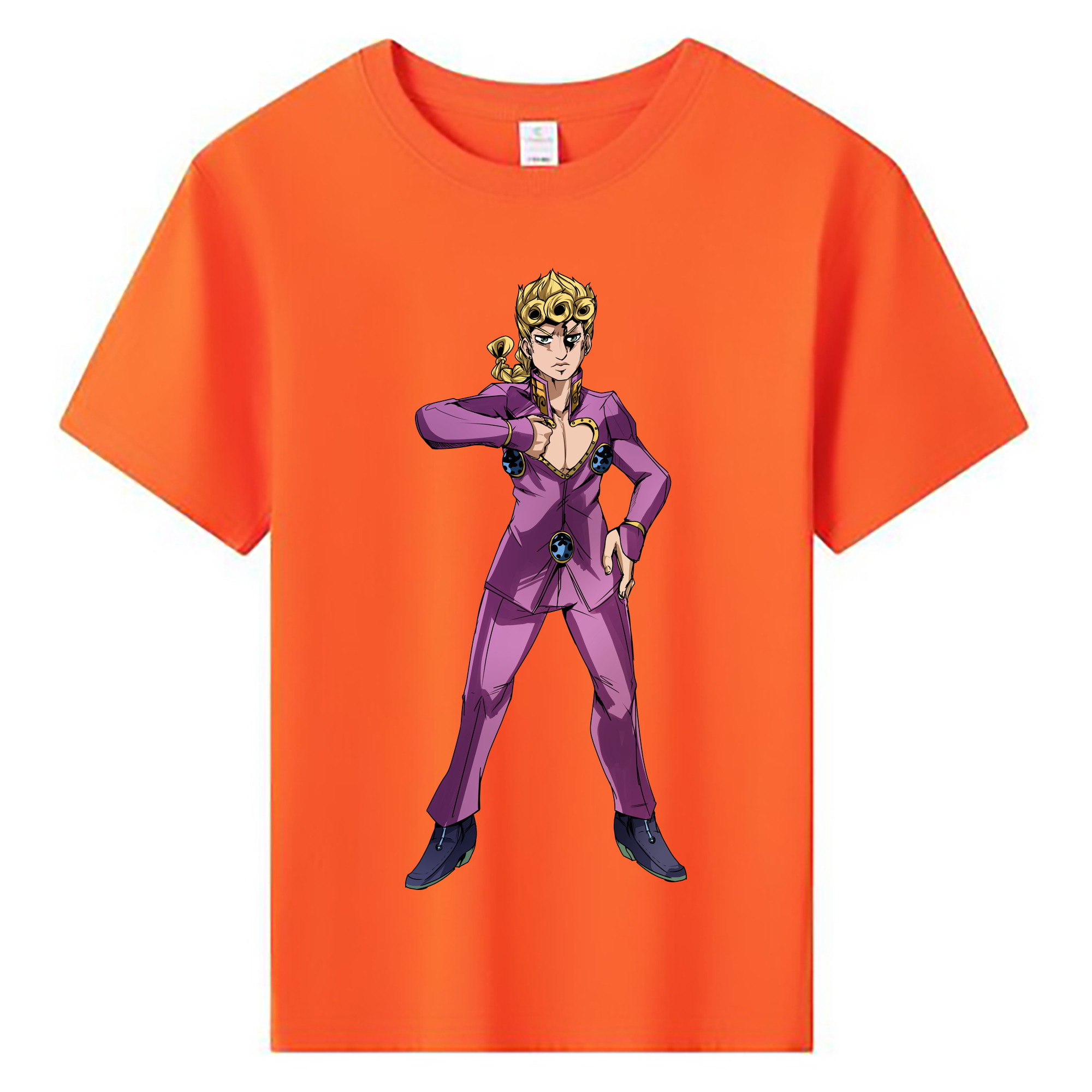 （画像用） ジョジョの奇妙な冒険 ジョルノ?ジョバァーナ JoJo's Bizarre Adventure Giorno Giovanna 綿100％キッズTシャツ（フロントプリント）