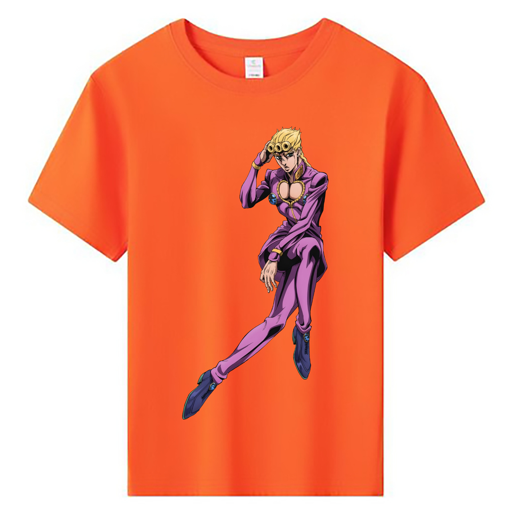 （画像用） ジョジョの奇妙な冒険 ジョルノ?ジョバァーナ JoJo's Bizarre Adventure Giorno Giovanna 綿100％キッズTシャツ（フロントプリント）