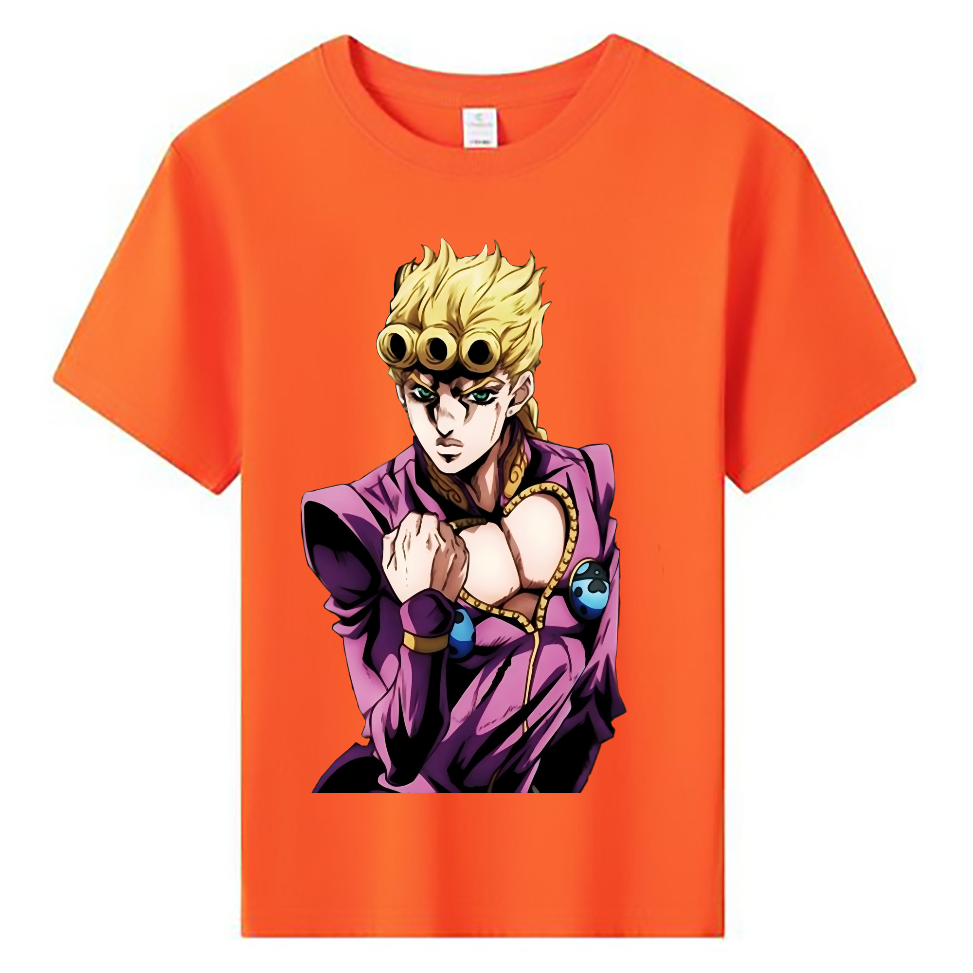 （画像用） ジョジョの奇妙な冒険 ジョルノ?ジョバァーナ JoJo's Bizarre Adventure Giorno Giovanna 綿100％キッズTシャツ（フロントプリント）
