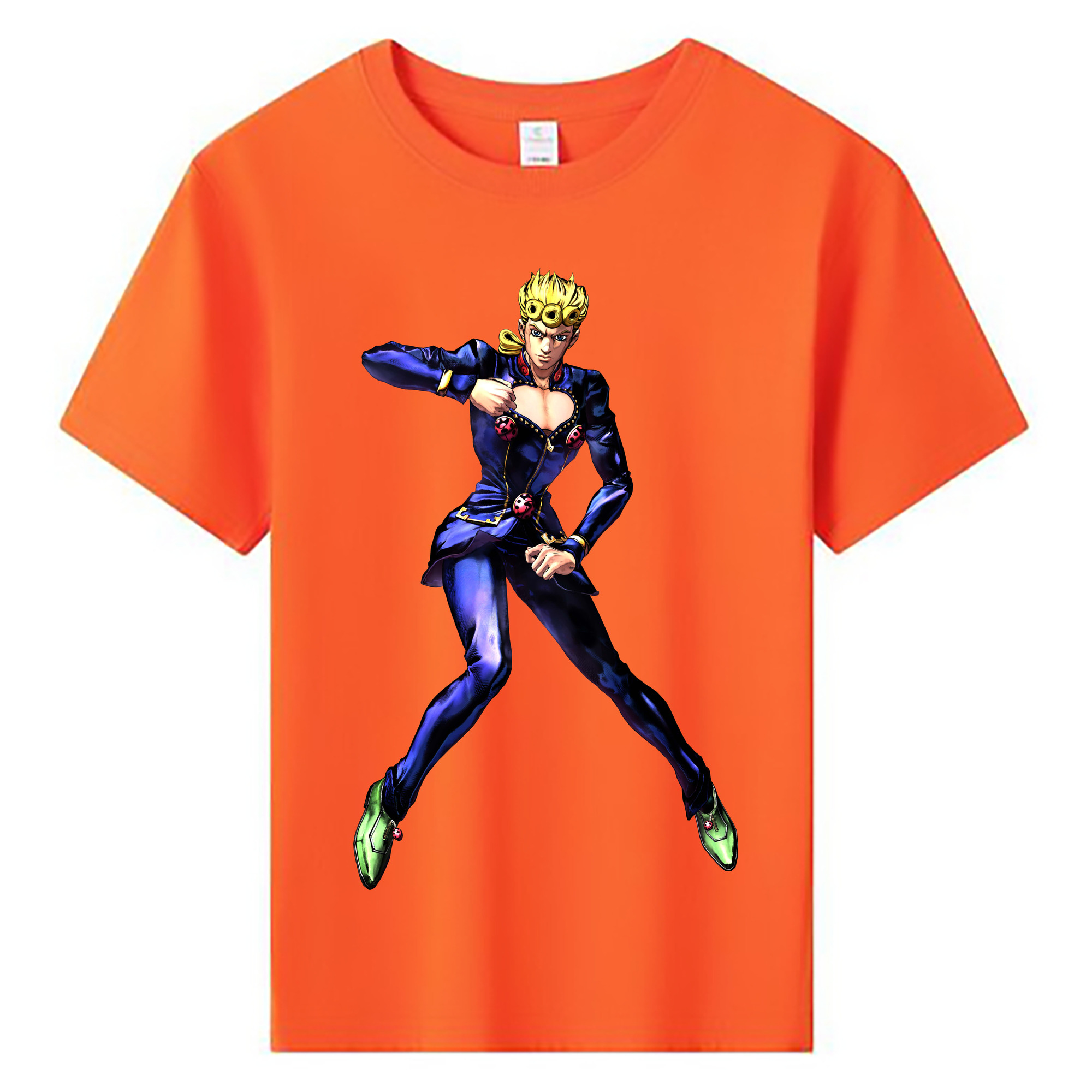 （画像用） ジョジョの奇妙な冒険 ジョルノ?ジョバァーナ JoJo's Bizarre Adventure Giorno Giovanna 綿100％キッズTシャツ（フロントプリント）